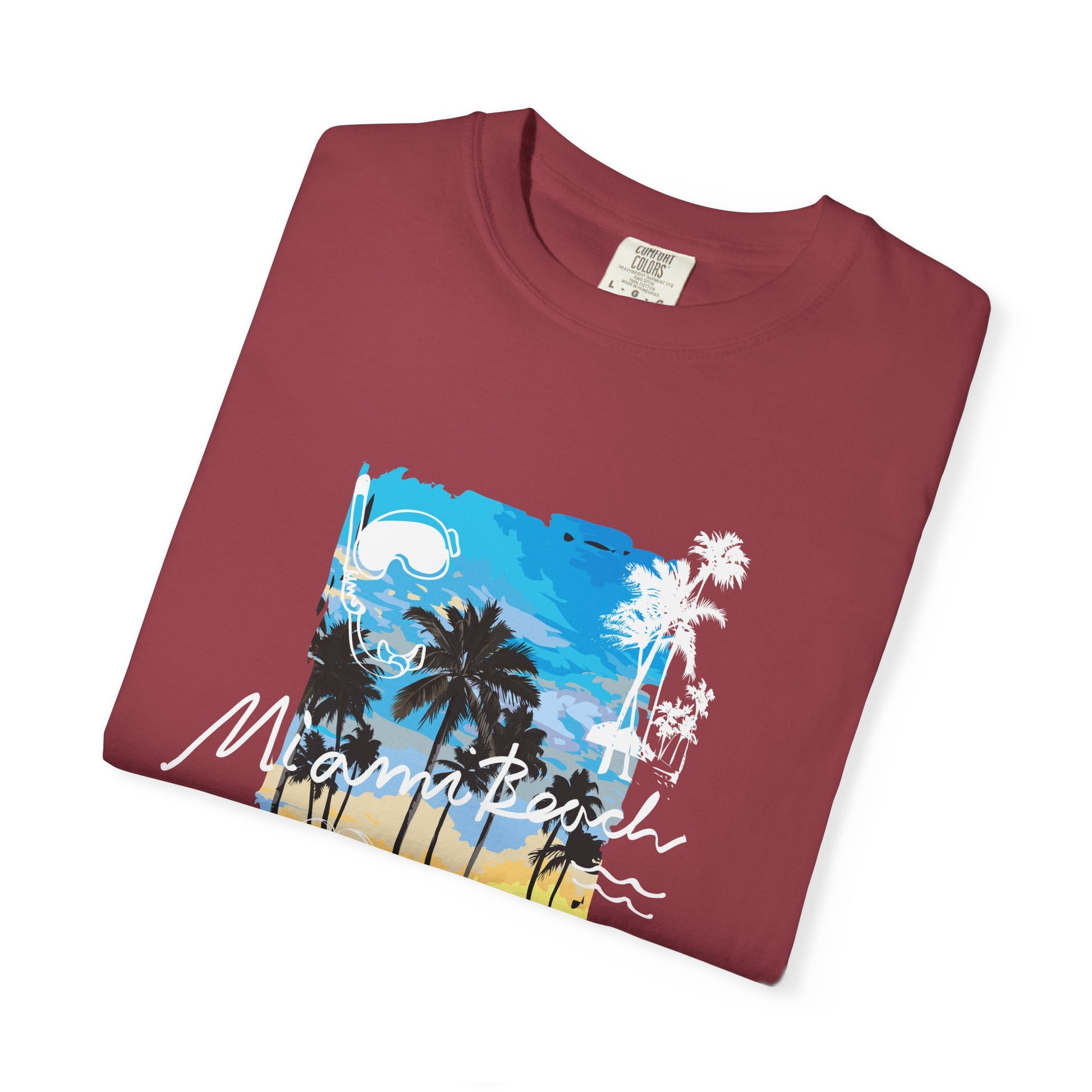 Maui Beach T-Shirt — "Stay Chill & Relax" Tropical Palm Sunset Tee