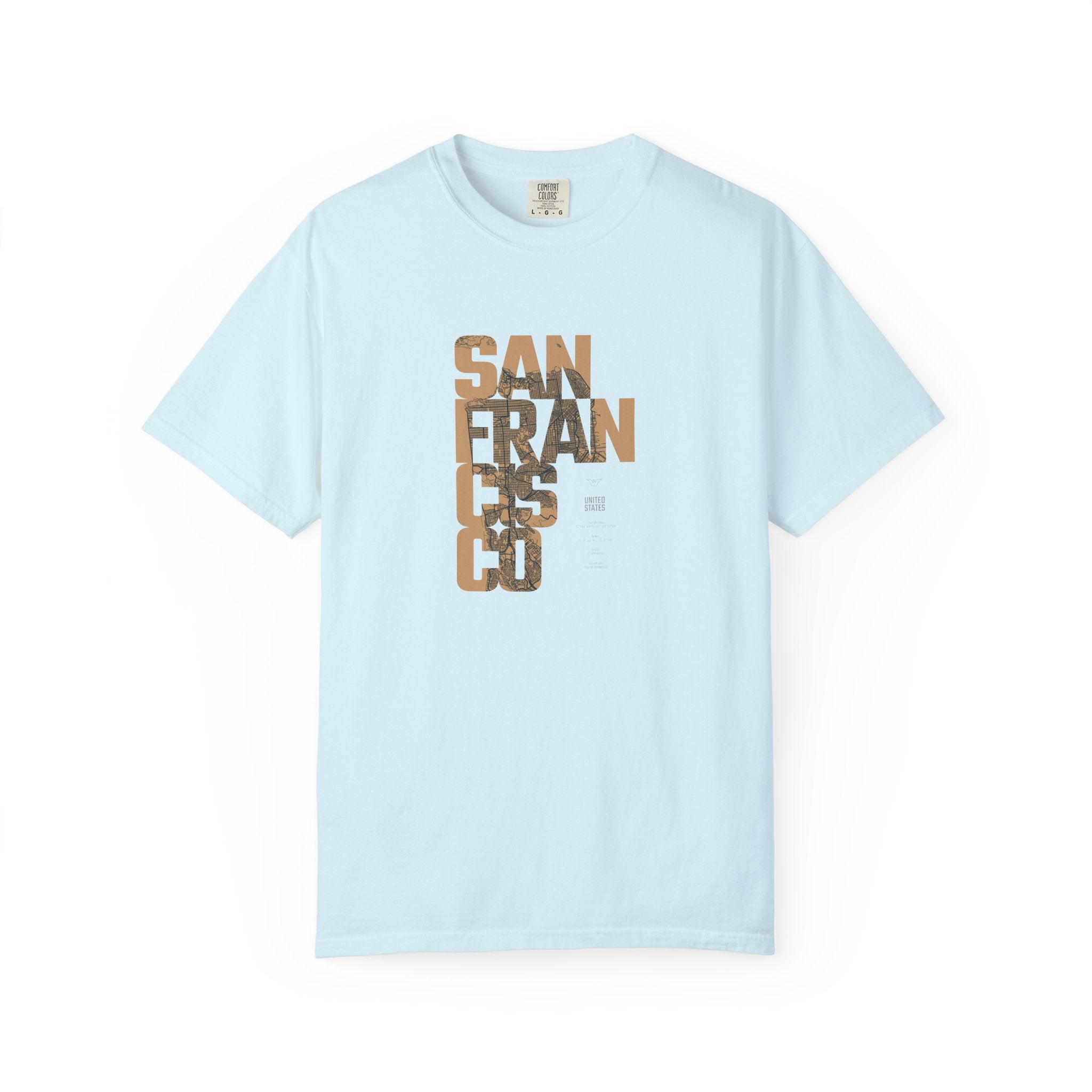 San Francisco Vertical Logo T-Shirt — Retro Brown City Graphic Tee