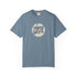 Blue t-shirt with 'New York' graphic on a white background