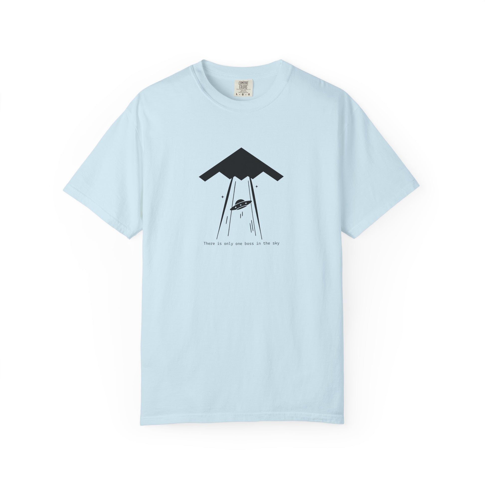 T-Shirt — Minimal UFO Abduction Illustration ("Take Me With You")
