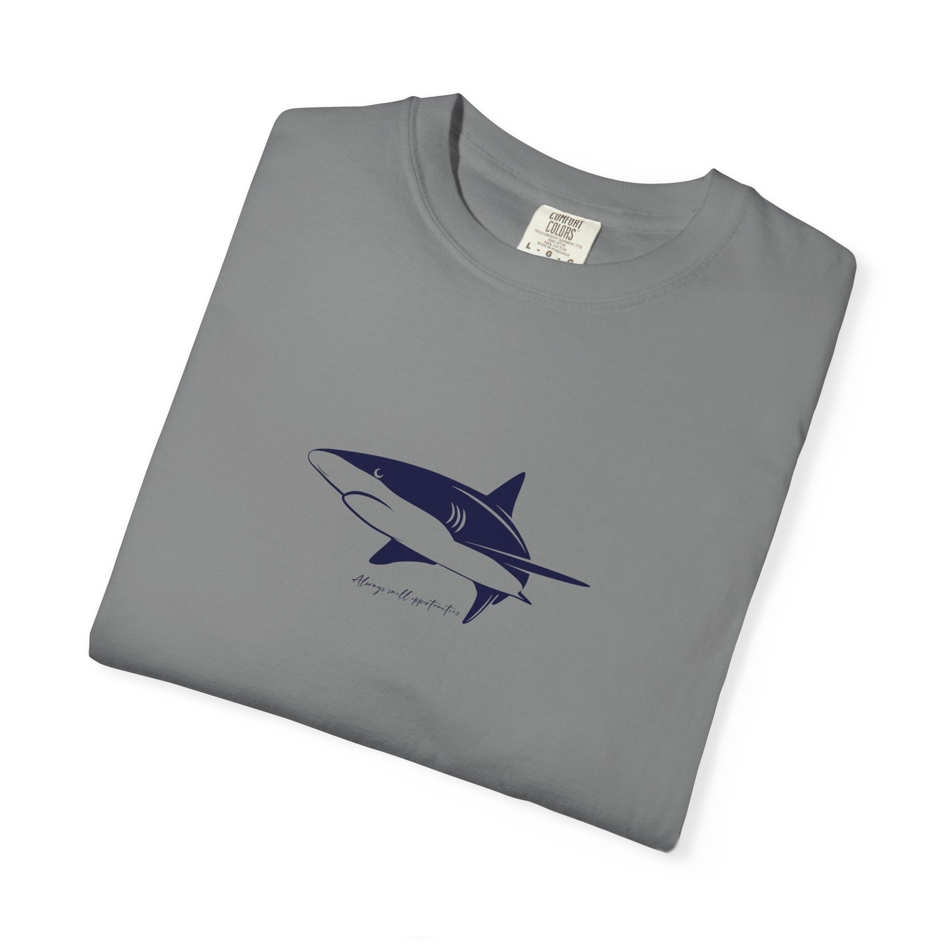 Shark Outline Tee — Minimalist Surf & Ocean Graphic T-Shirt