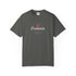 Gray t-shirt with 'River Down FL 2025' text on a white background