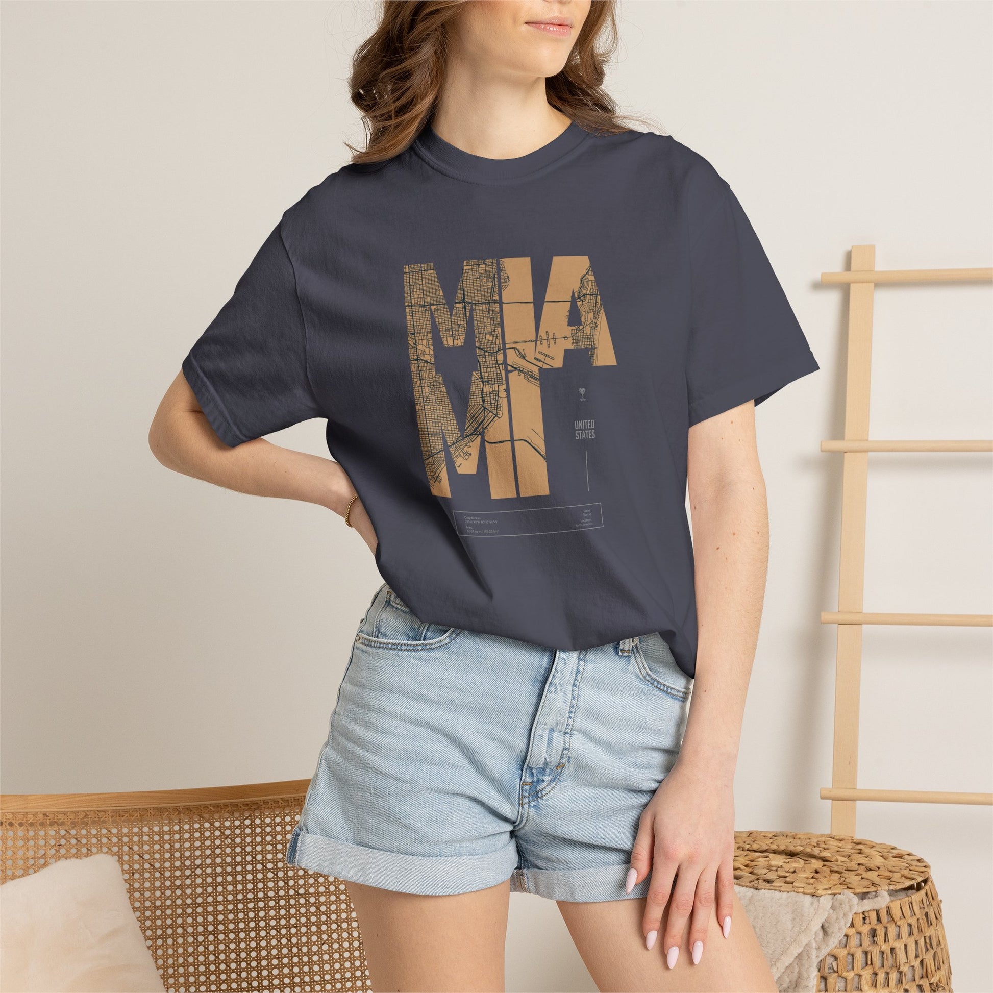 MIA Miami Palm Tree Graphic T-Shirt — Retro Beach Vibes