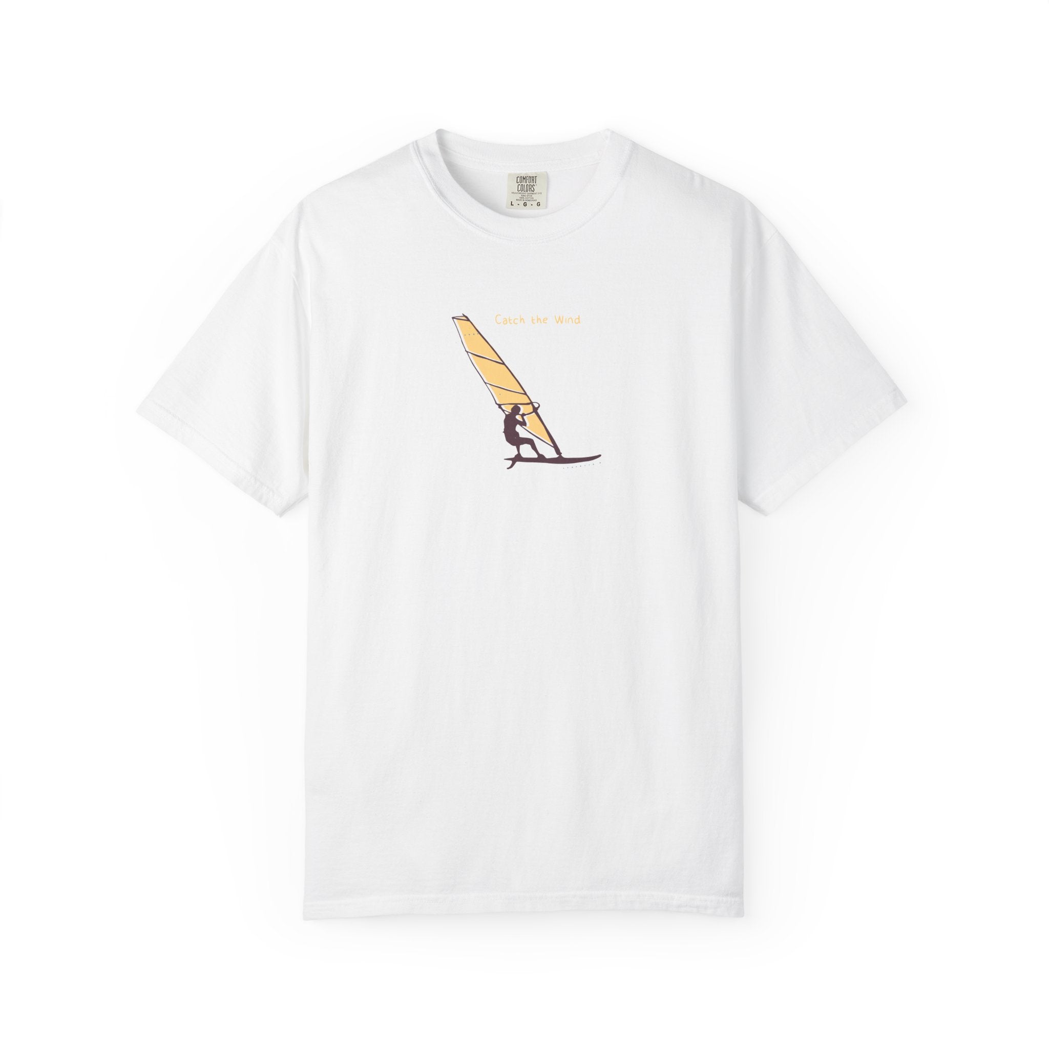 Windsurfing Sunset T-Shirt — Retro Sailboard Graphic Tee