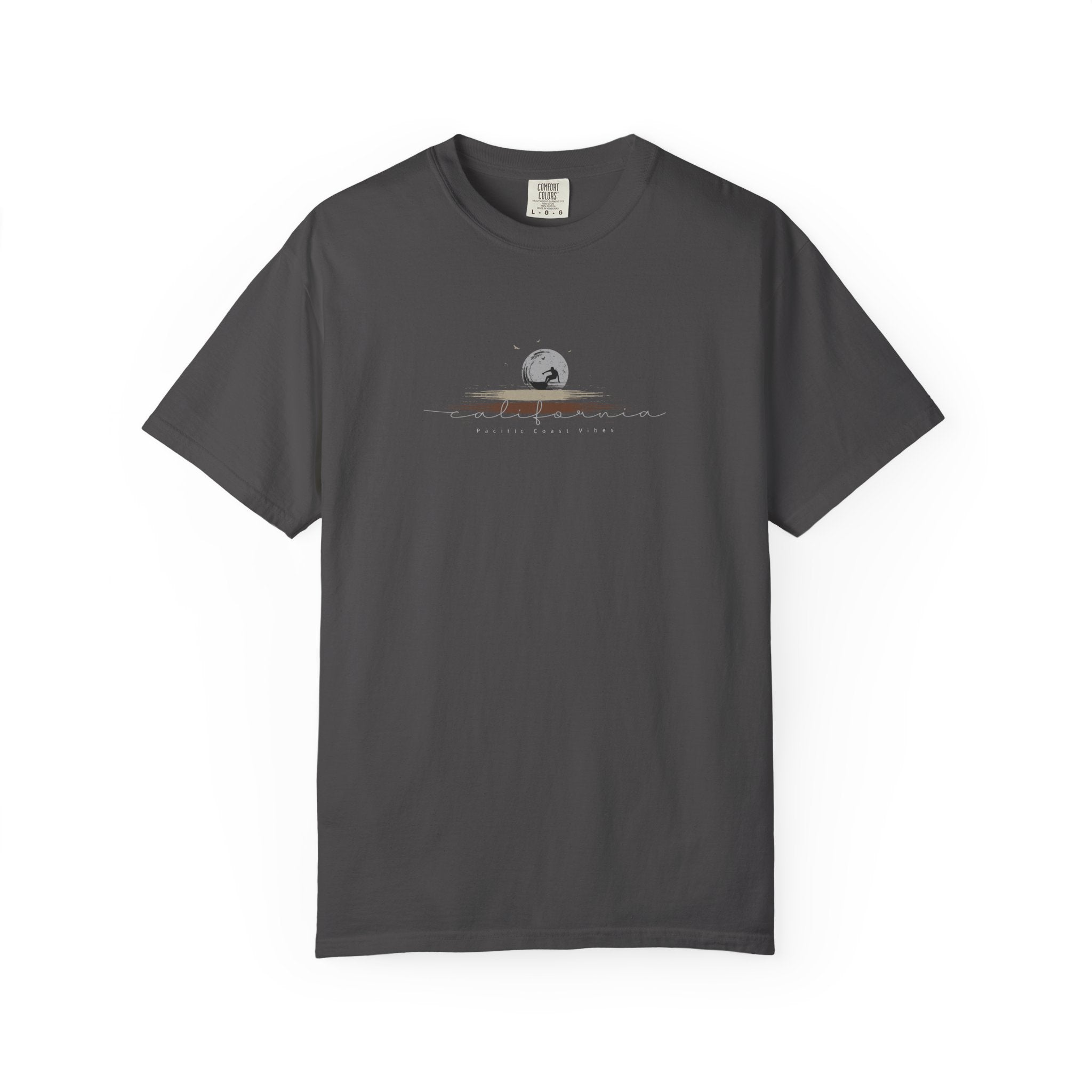 Moonlit Surf T-Shirt — Minimal Surfing Wave Design