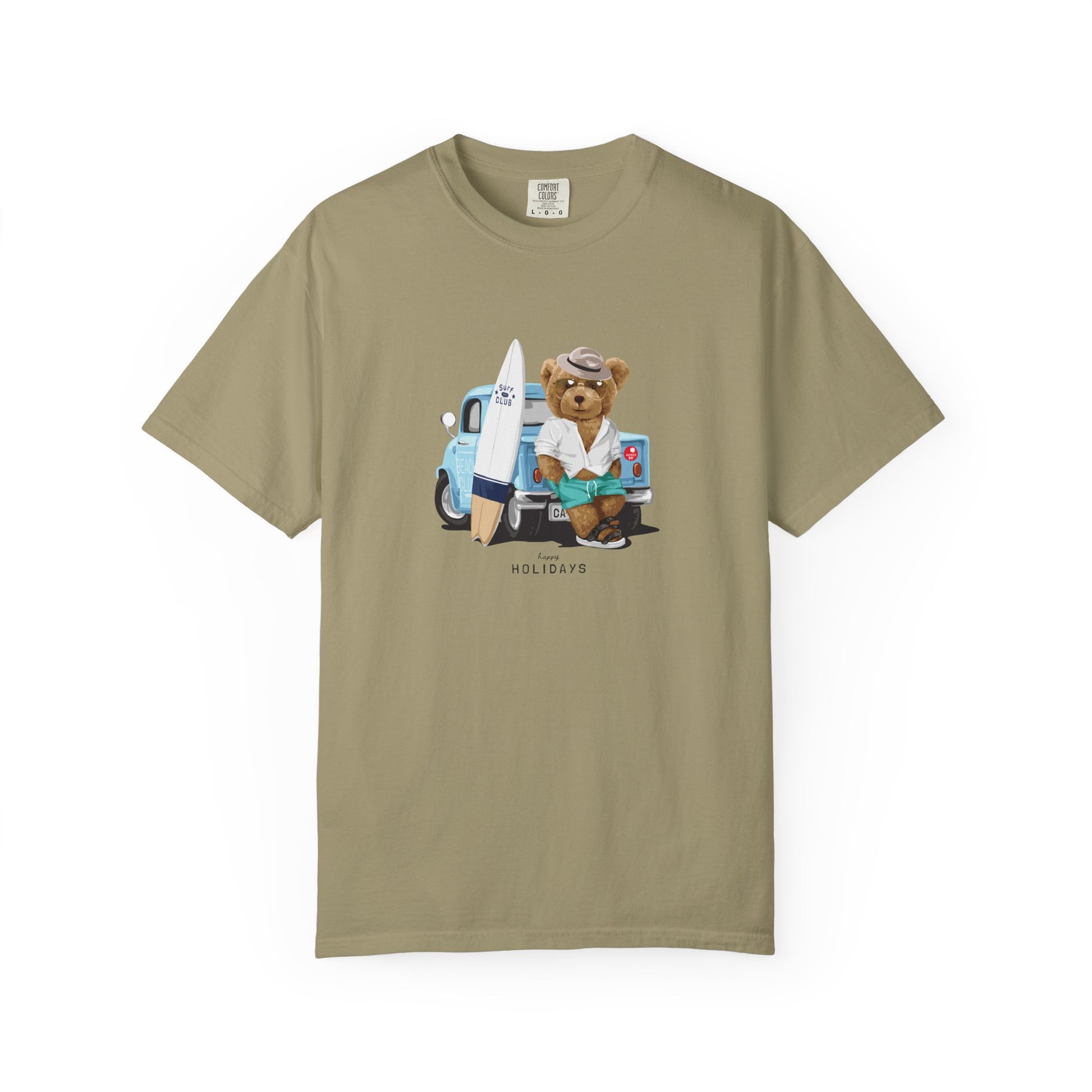 Bear Vacation Graphic T-Shirt — 'Holidays' Cute Teddy with Camper Lifestyle