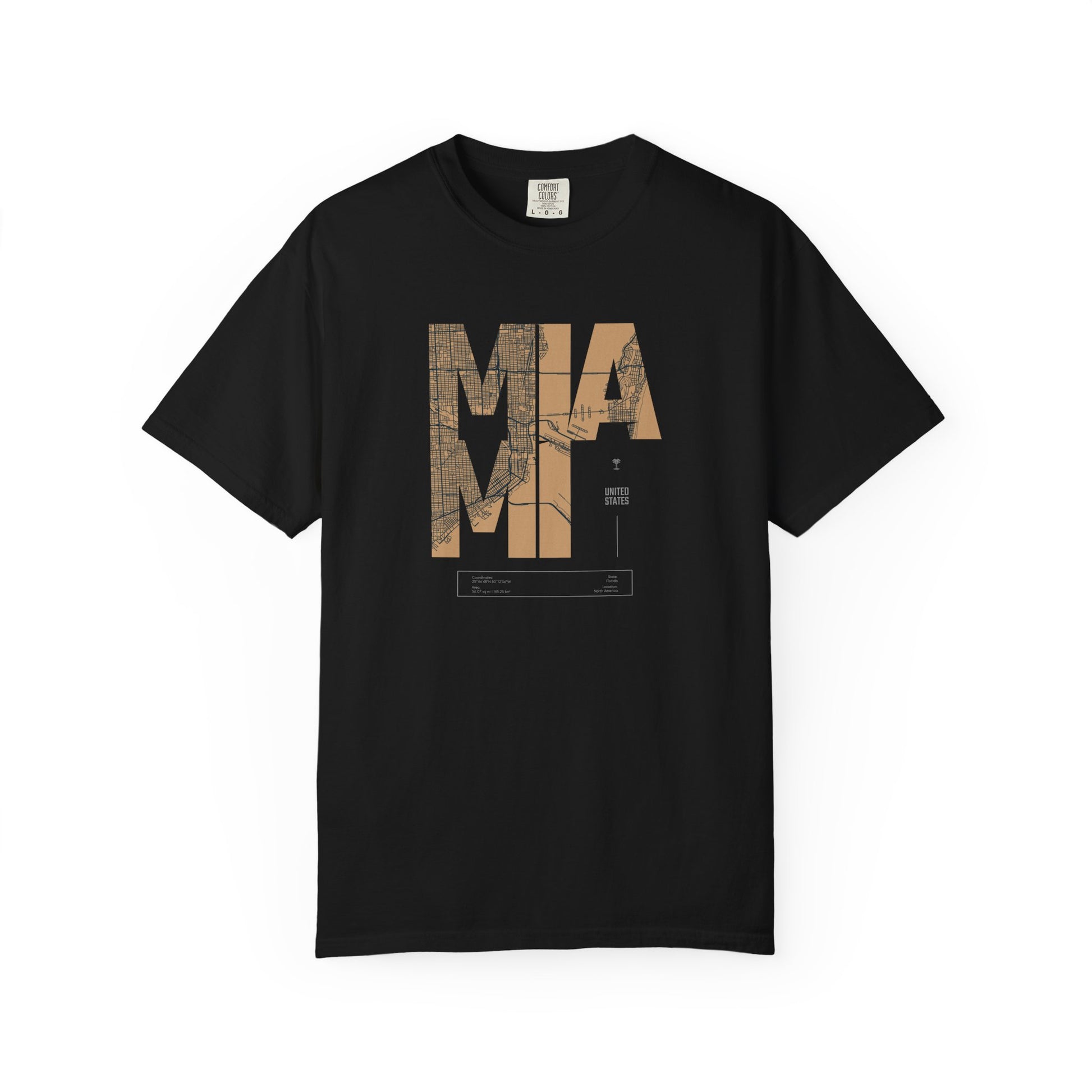 MIA Miami Palm Tree Graphic T-Shirt — Retro Beach Vibes
