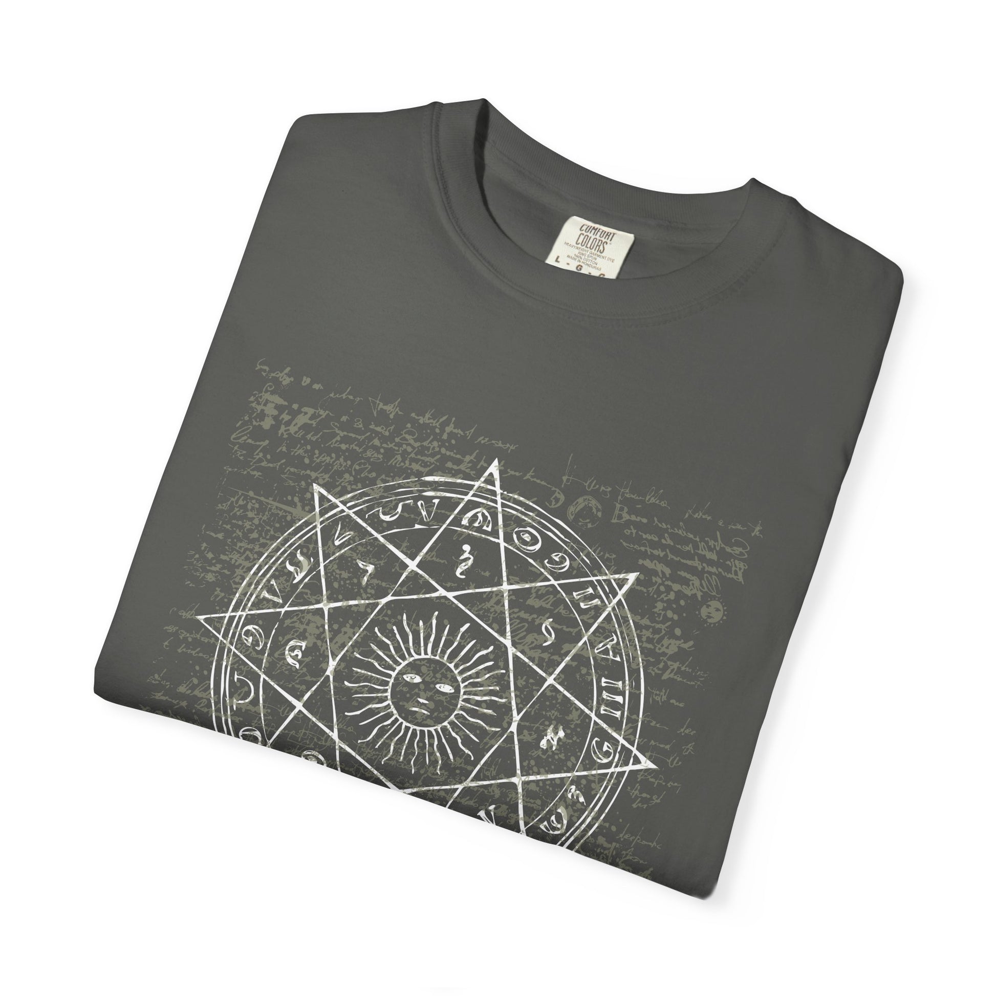Mystic Compass Tee — Geometric Sun & Star Mandala T-Shirt