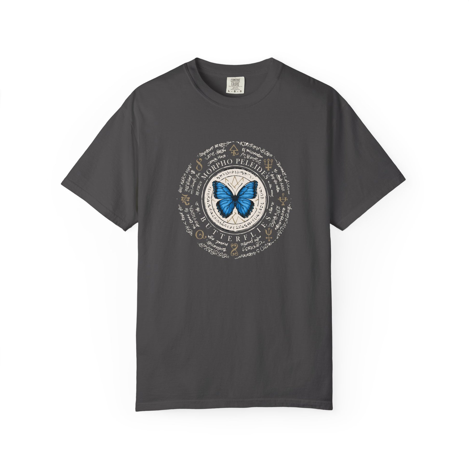 Gray t-shirt with a graphic design of a rat and text 'Feral but Friendly' on a white background