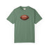 Green vintage leather football graphic t-shirt