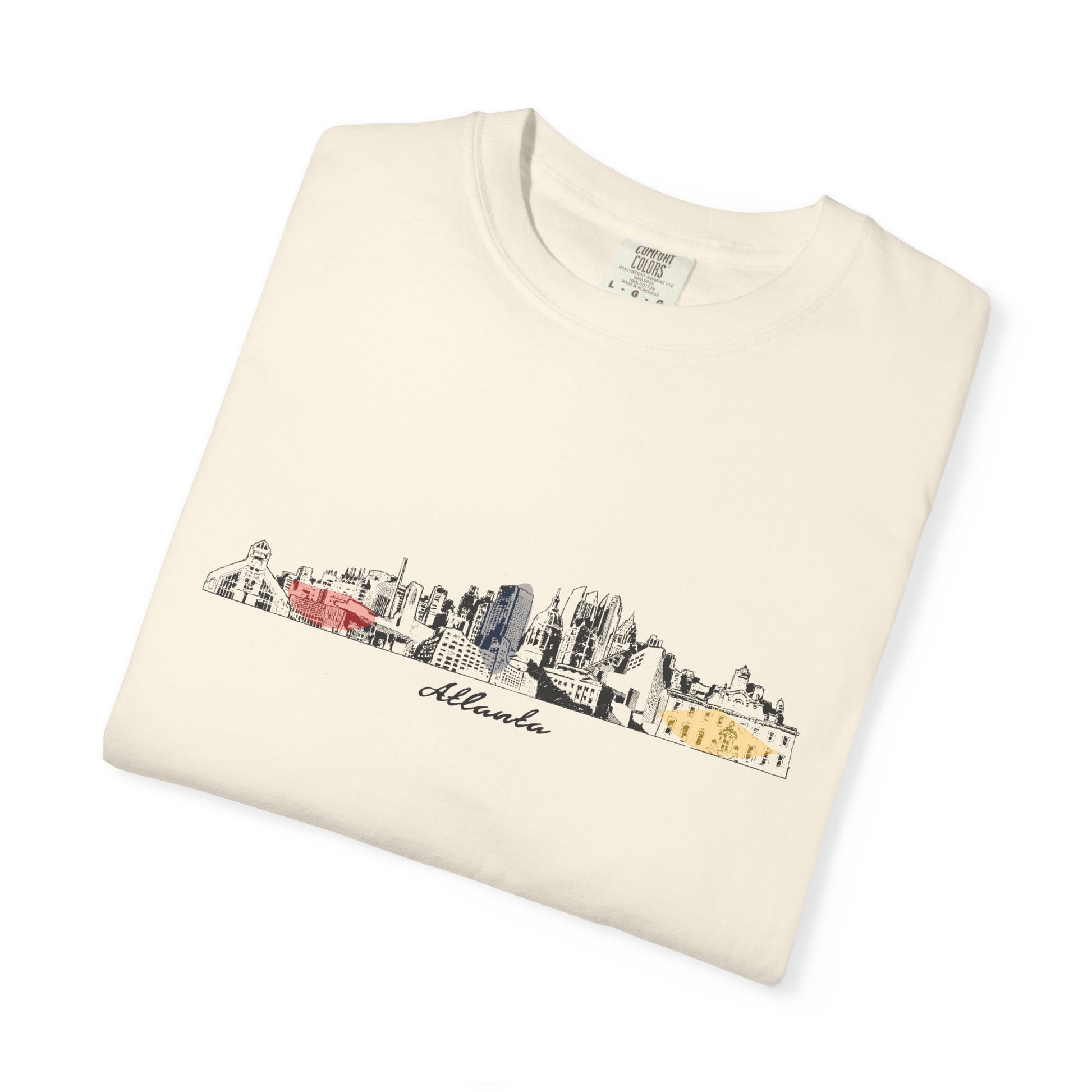 Atlanta Skyline T-Shirt — Minimal Watercolor Cityscape Tee
