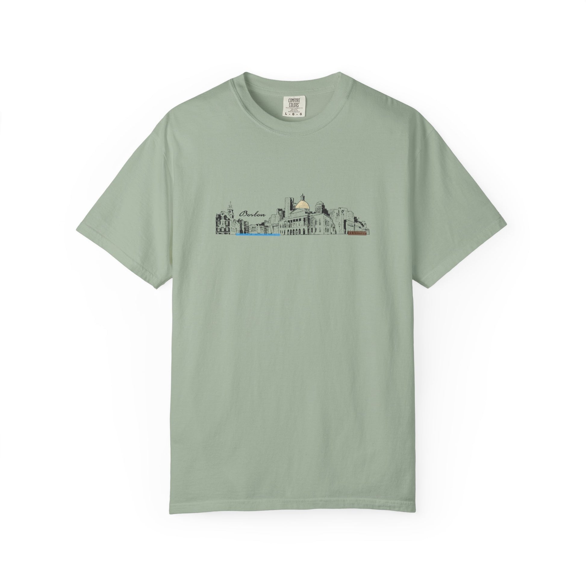 City Skyline Sketch T-Shirt — Minimalist Urban Panorama Tee
