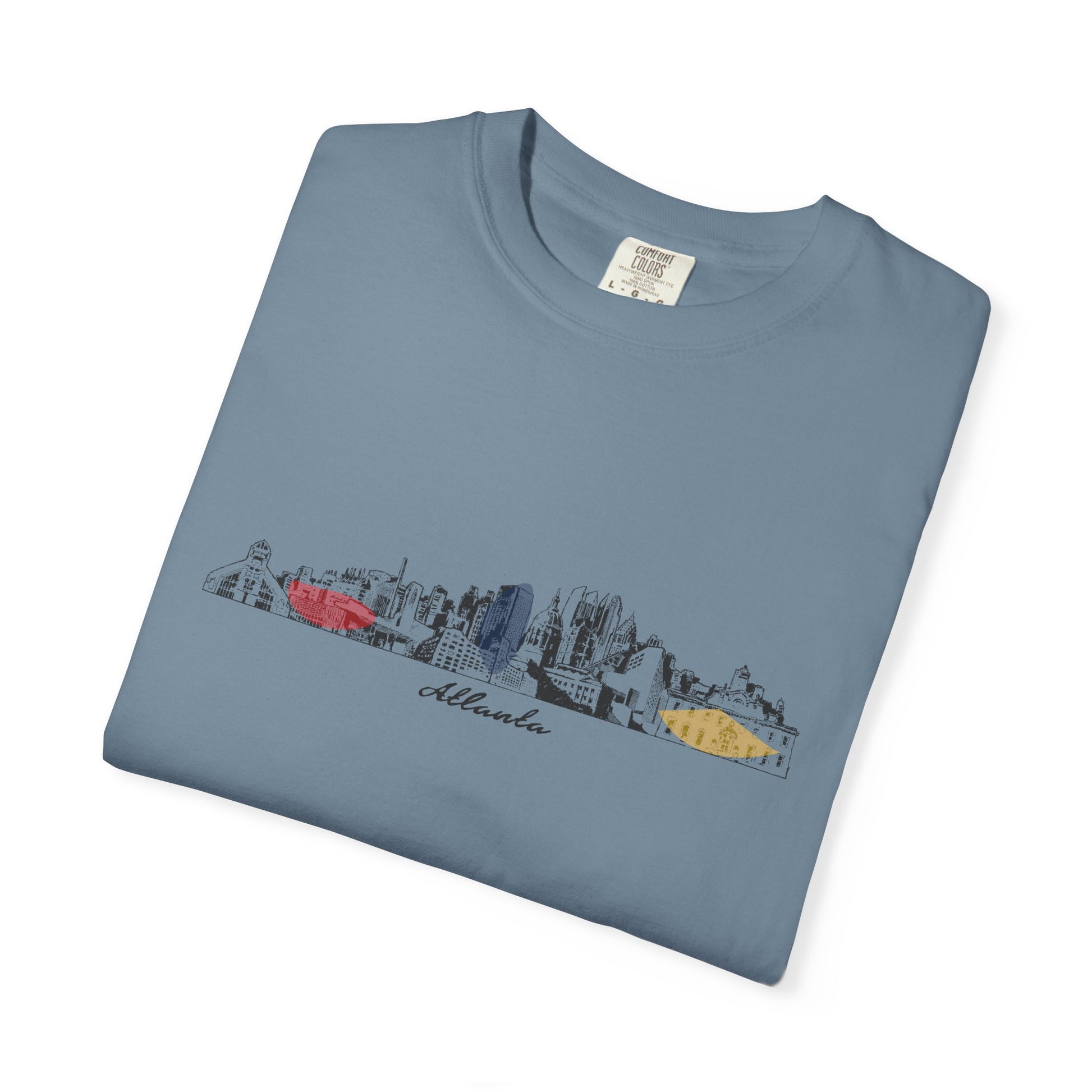 Atlanta Skyline T-Shirt — Minimal Watercolor Cityscape Tee