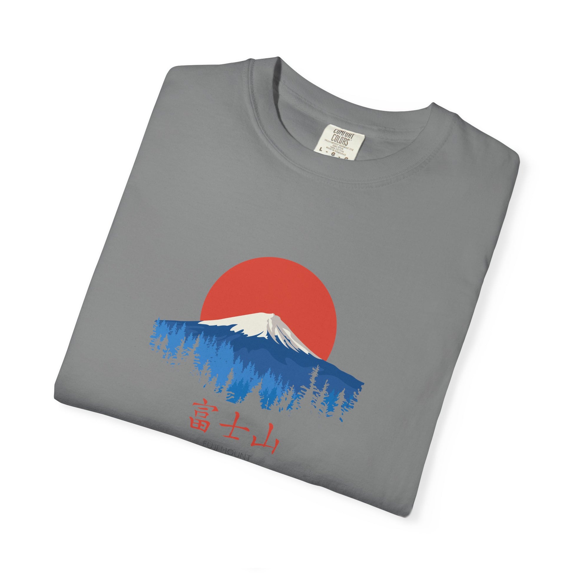 T-Shirt | Mount Fuji Sunrise Graphic Tee — Japanese Kanji Nature Design world
