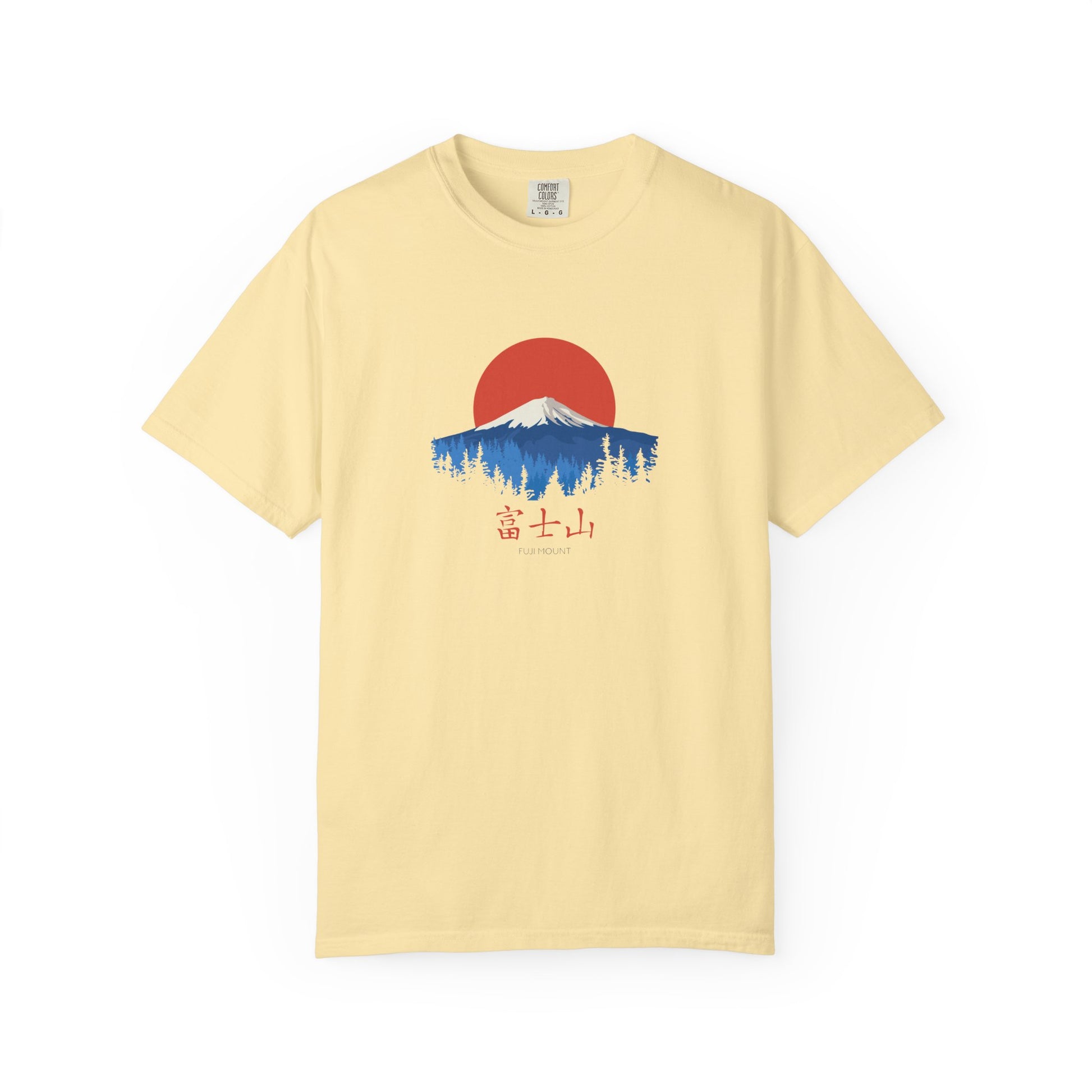 T-Shirt | Mount Fuji Sunrise Graphic Tee — Japanese Kanji Nature Design world