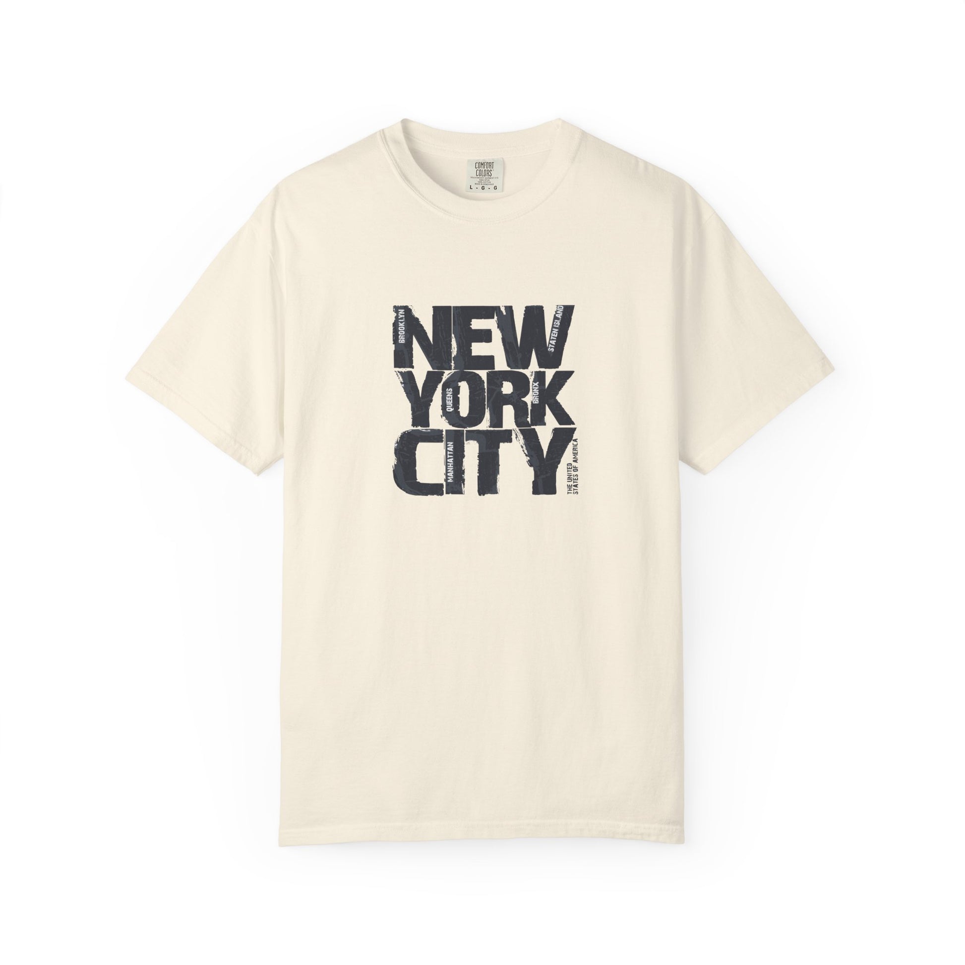 New York City Block Print T-Shirt — Vintage Urban Graphic Tee