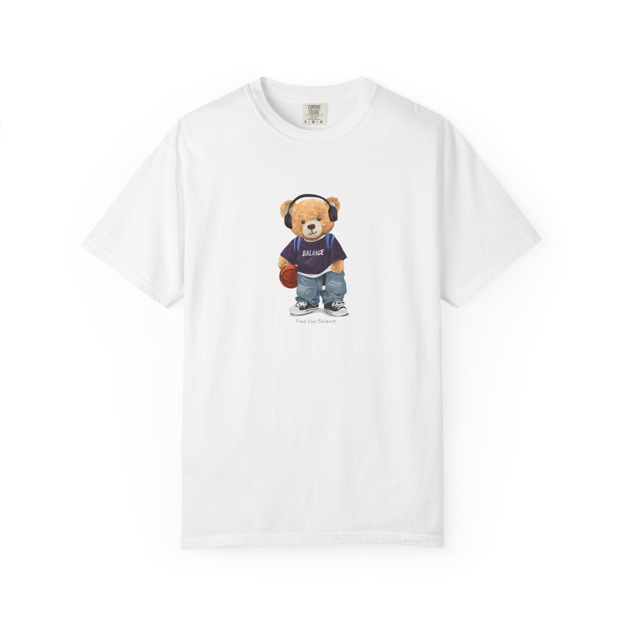 Teddy Bear Basketball Tee - Bear Graphic T-Shirt