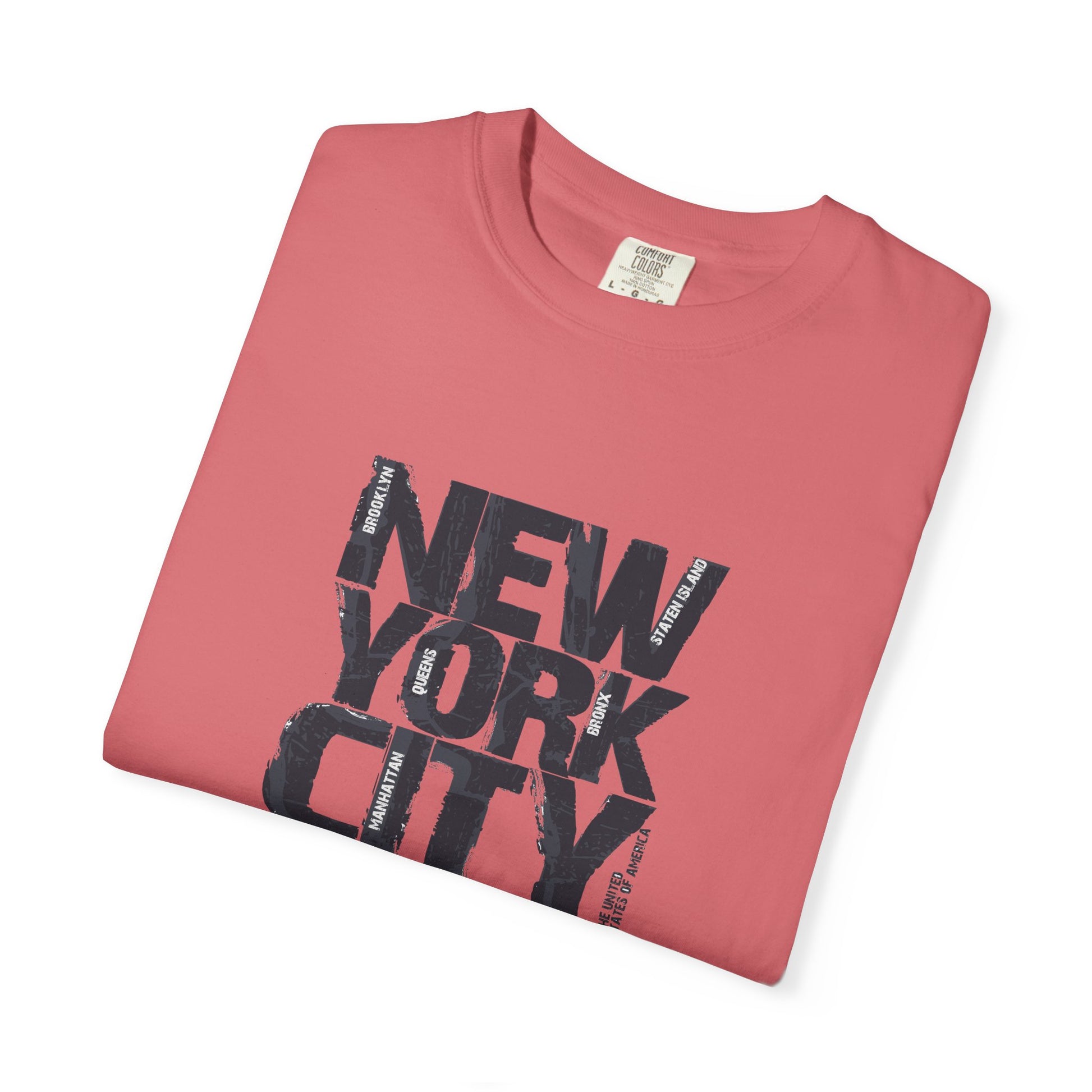 New York City Block Print T-Shirt — Vintage Urban Graphic Tee