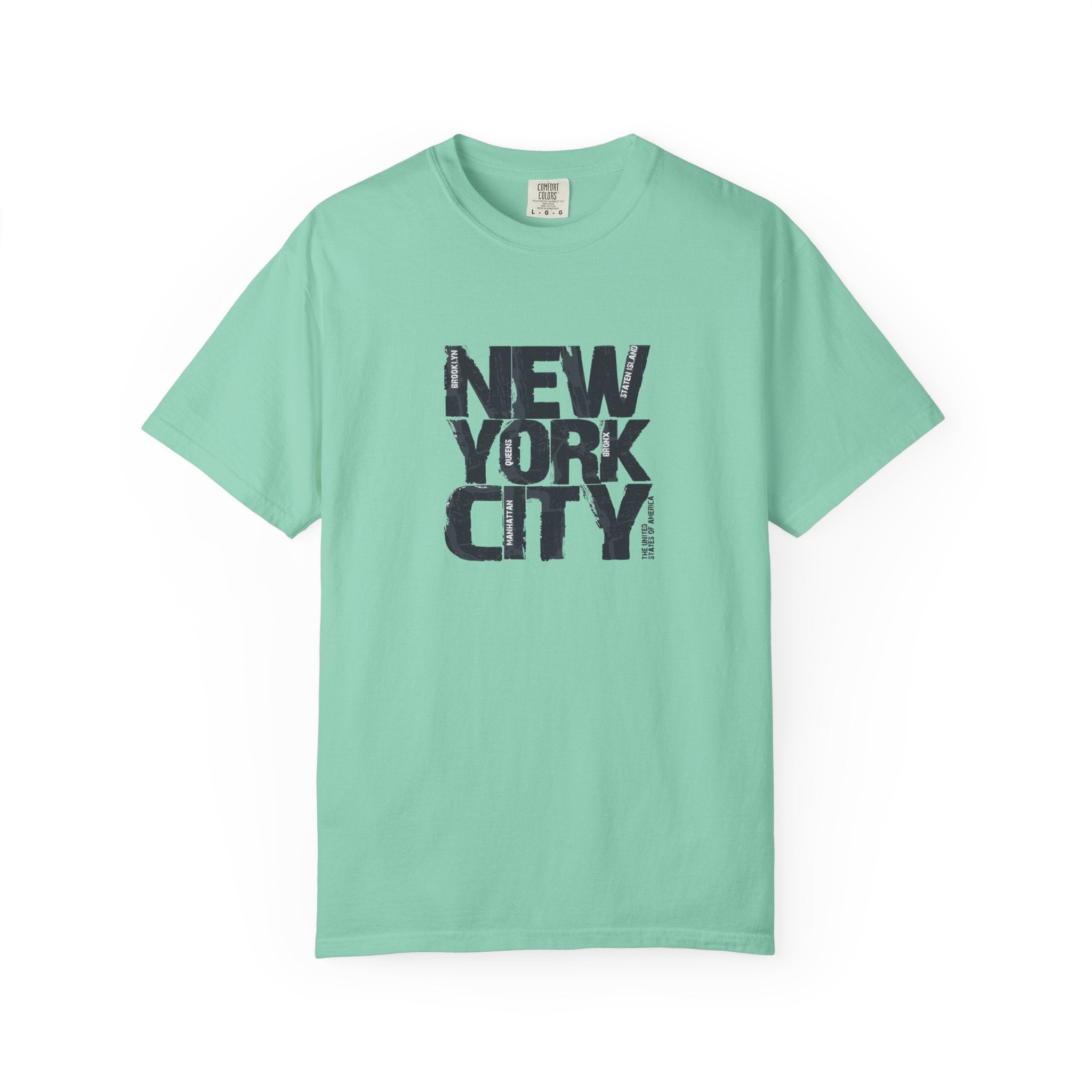 New York City Block Print T-Shirt — Vintage Urban Graphic Tee