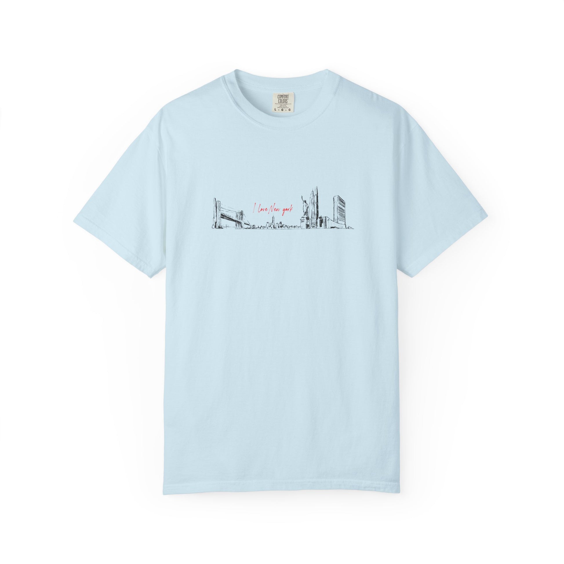 City Skyline Sketch T-Shirt — "wish you were here" Minimal Graphic Tee