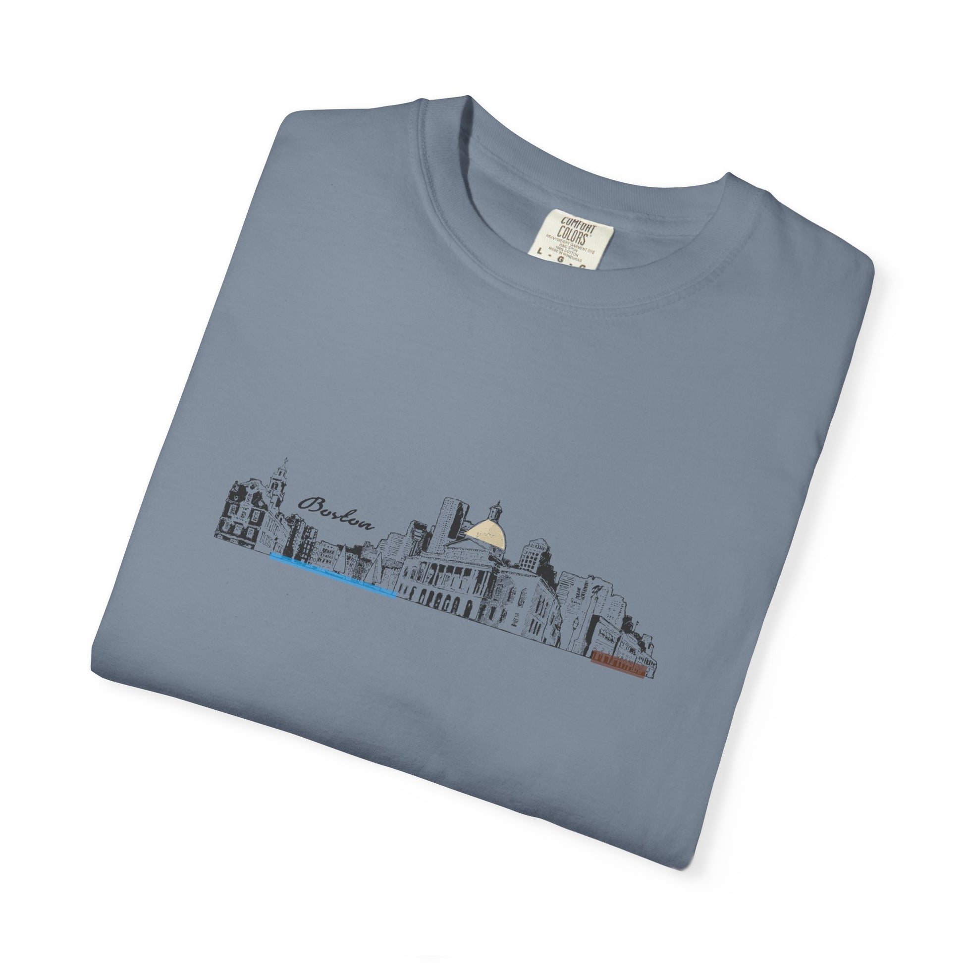 City Skyline Sketch T-Shirt — Minimalist Urban Panorama Tee