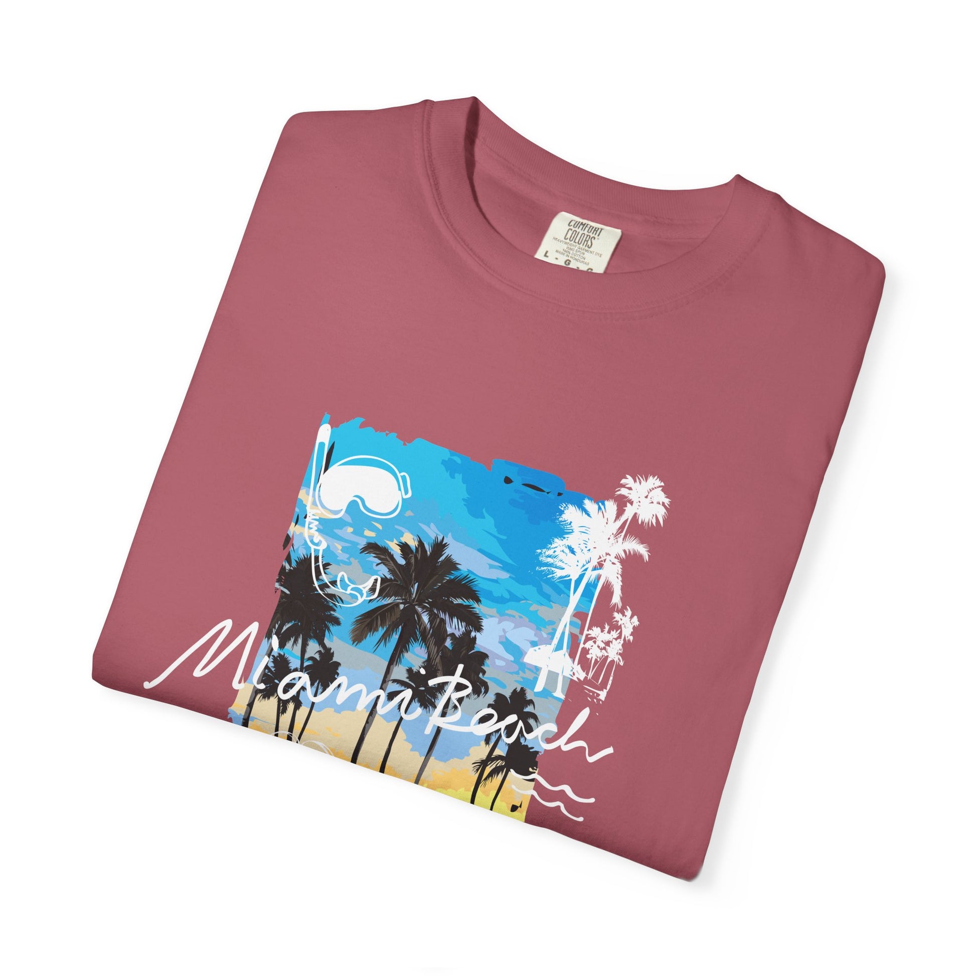 Maui Beach T-Shirt — "Stay Chill & Relax" Tropical Palm Sunset Tee