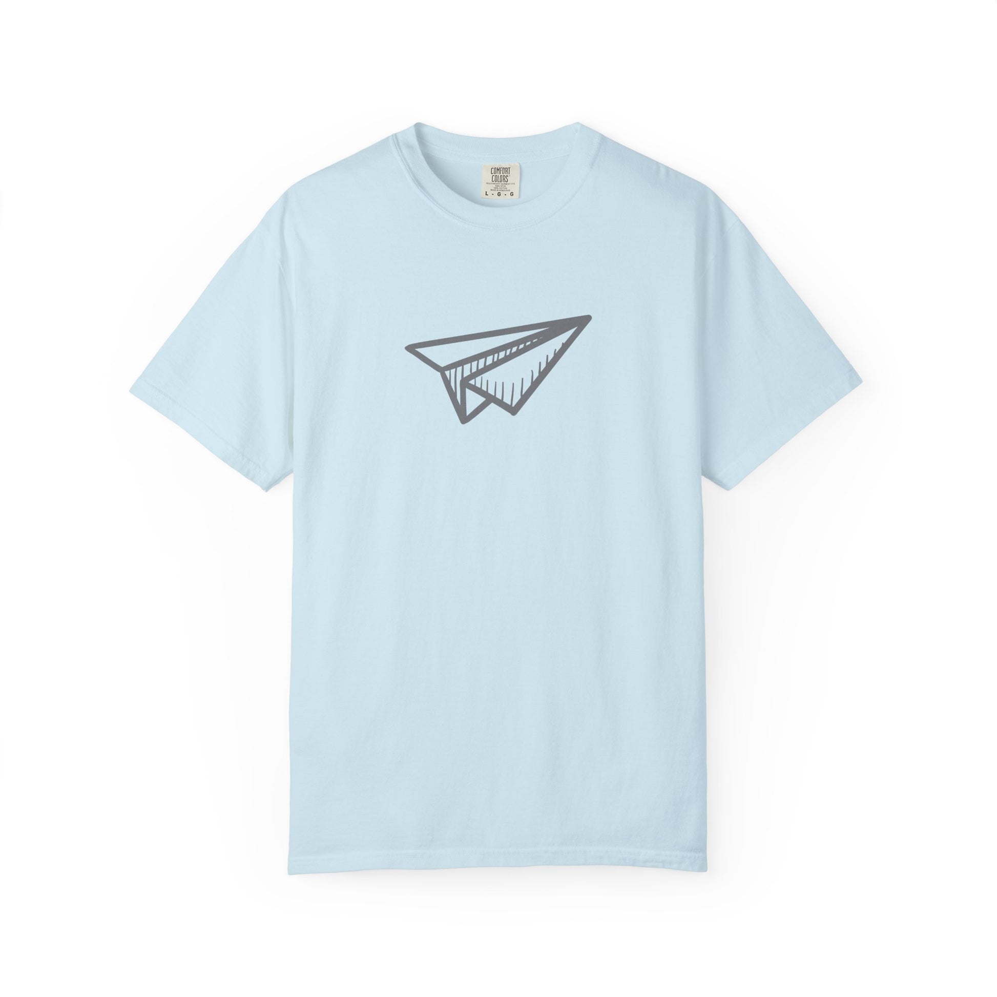 Paper Airplane Graphic T-Shirt — Minimalist Travel & Adventure Tee