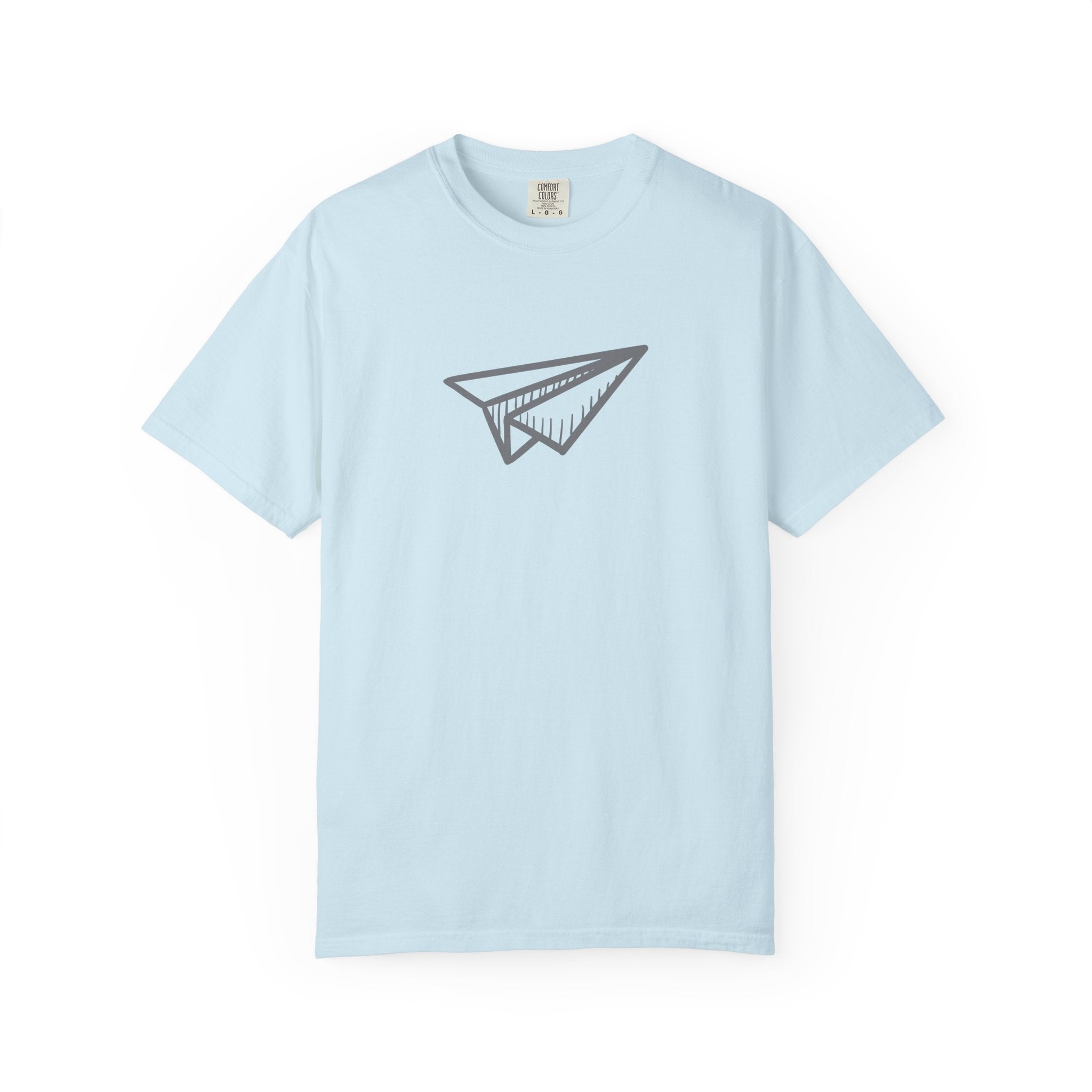 Paper Airplane Graphic T-Shirt — Minimalist Travel & Adventure Tee
