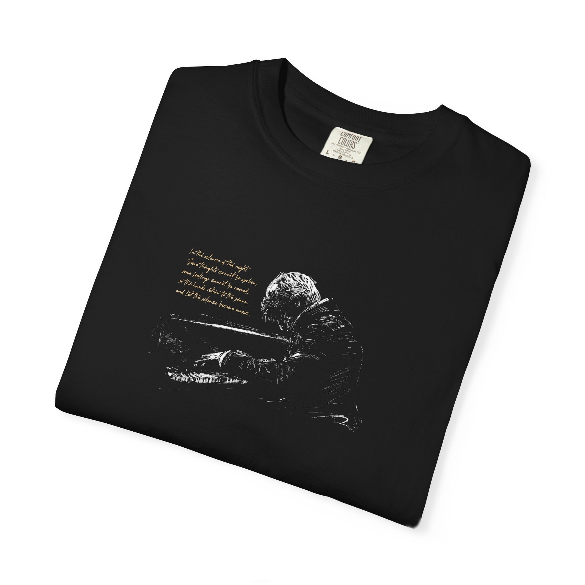 piano Tee — 'Play the Music' Acoustic Music T-Shirt