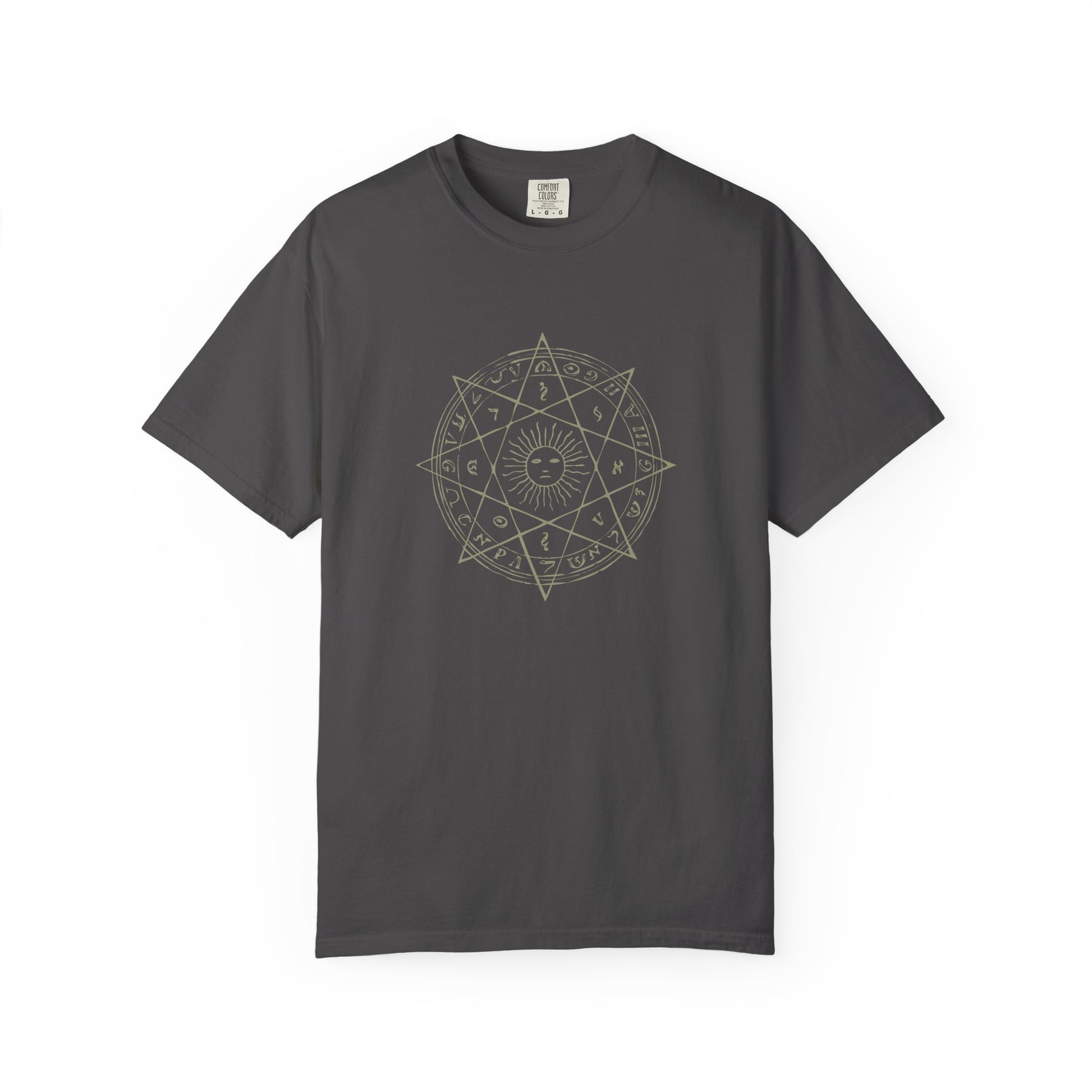 Mystic Sun Mandala T-Shirt — Geometric Astrology Graphic Tee