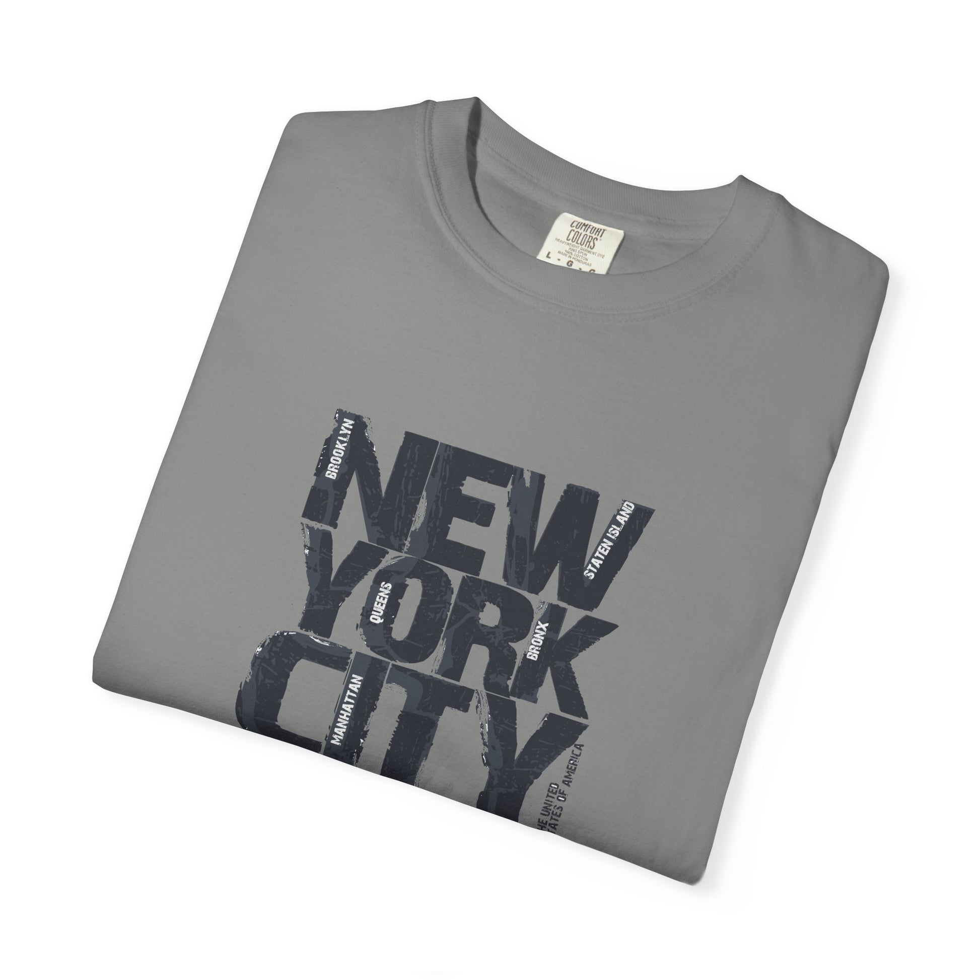New York City Block Print T-Shirt — Vintage Urban Graphic Tee