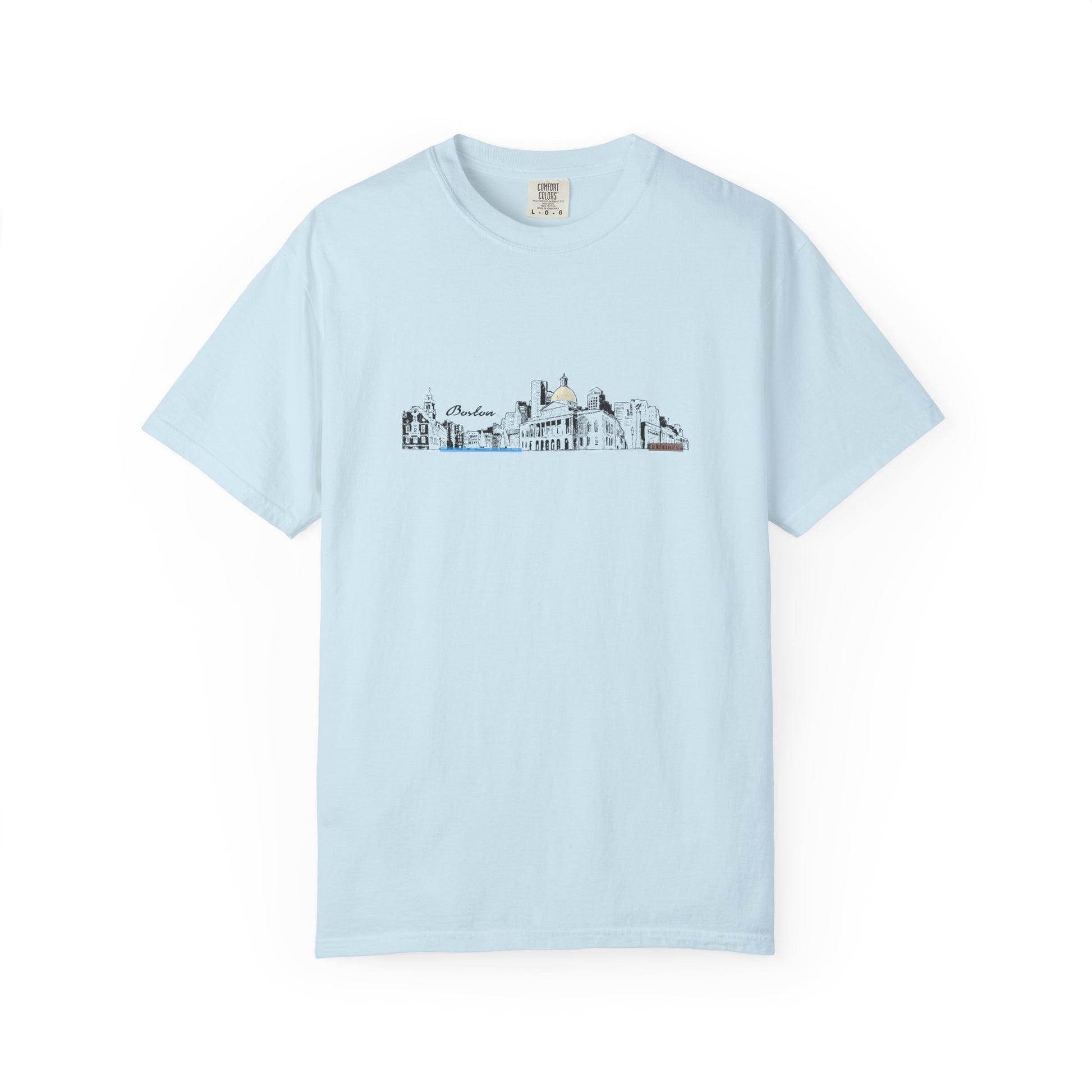 City Skyline Sketch T-Shirt — Minimalist Urban Panorama Tee