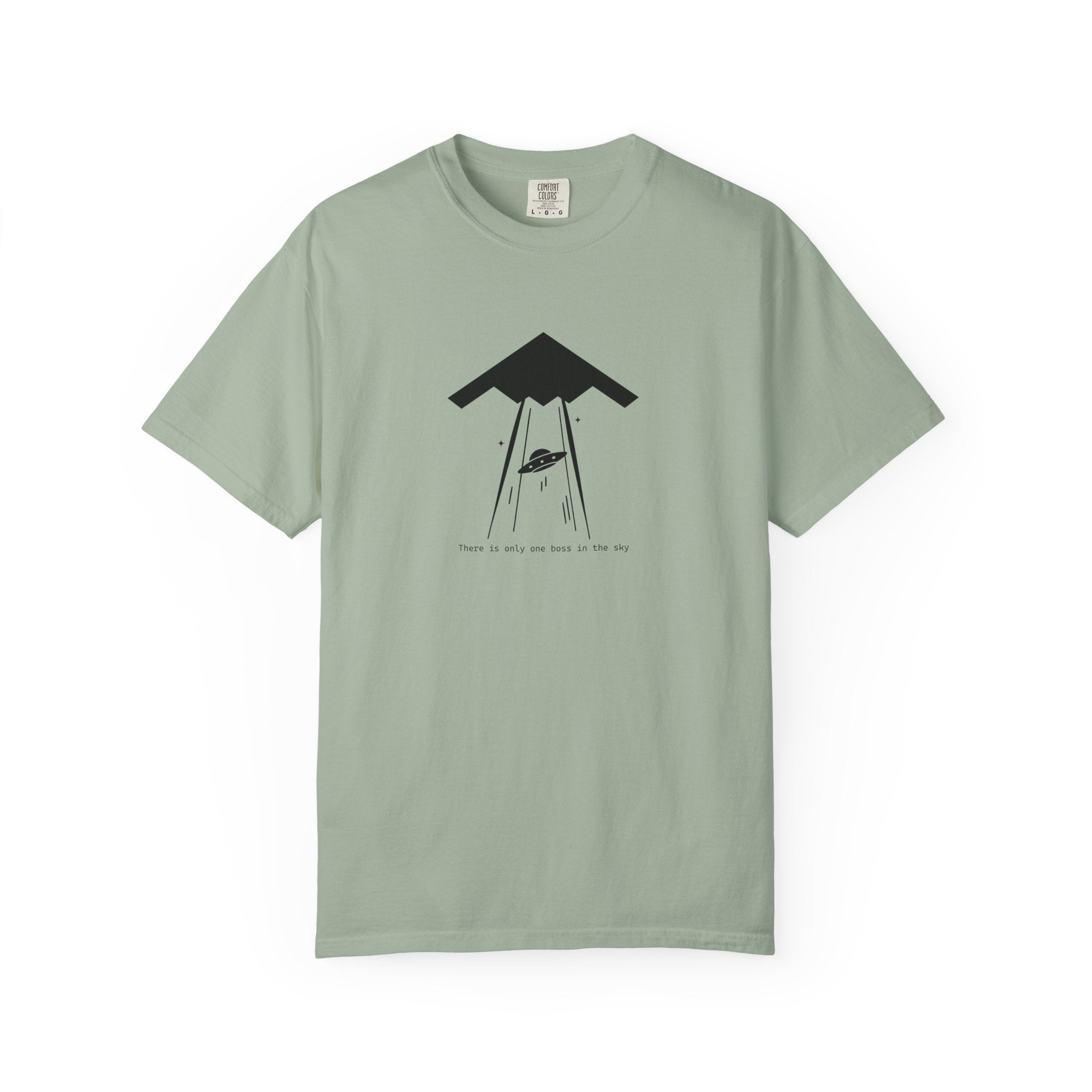 T-Shirt — Minimal UFO Abduction Illustration ("Take Me With You")