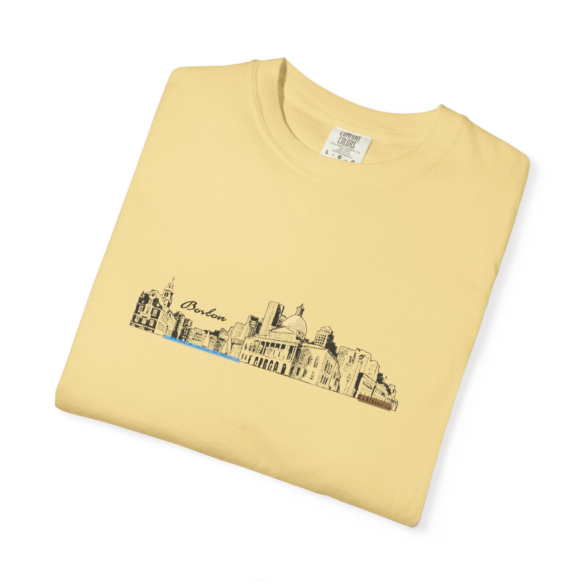 City Skyline Sketch T-Shirt — Minimalist Urban Panorama Tee