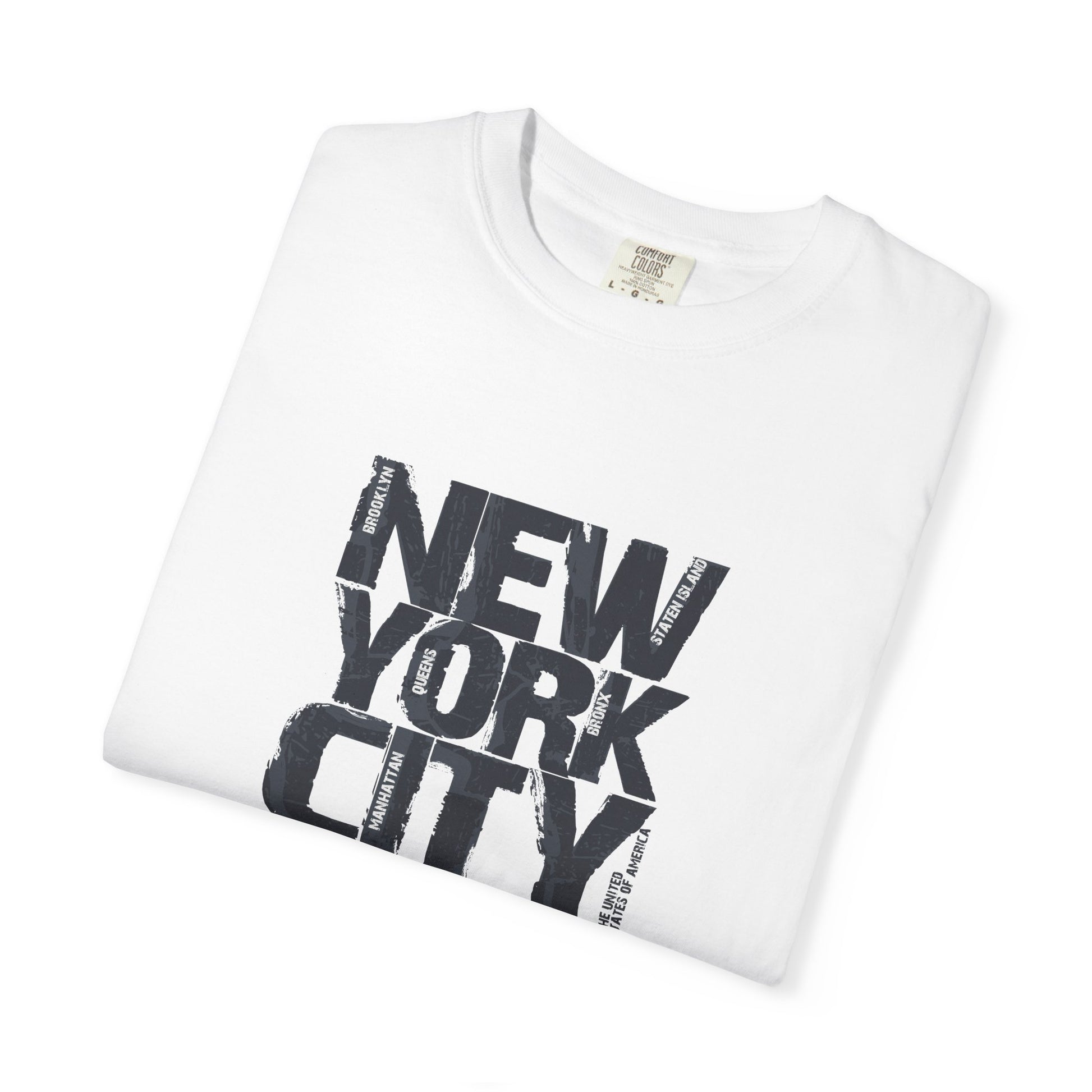 New York City Block Print T-Shirt — Vintage Urban Graphic Tee