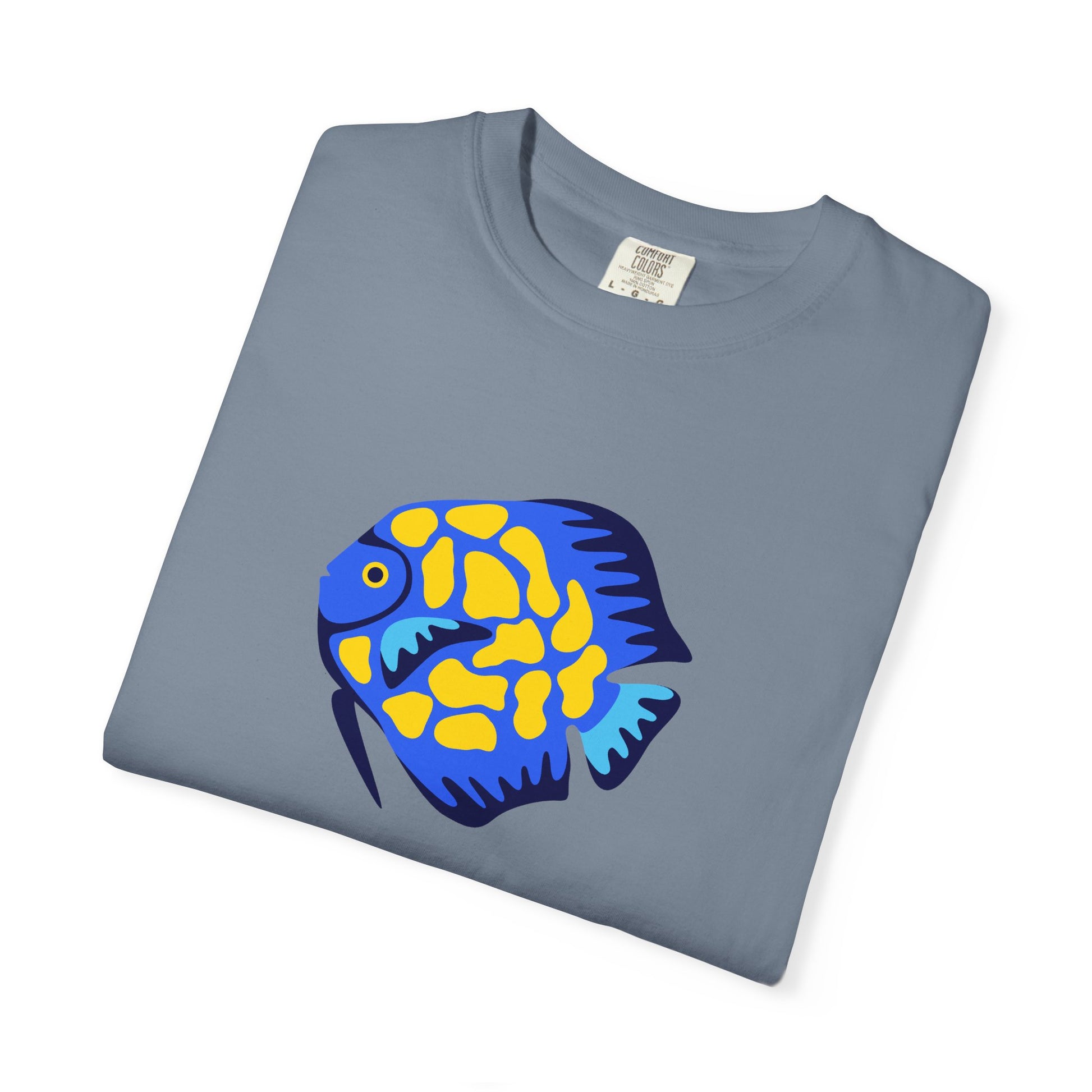 T-Shirt — Tropical Blue Yellow Angelfish Graphic Tee
