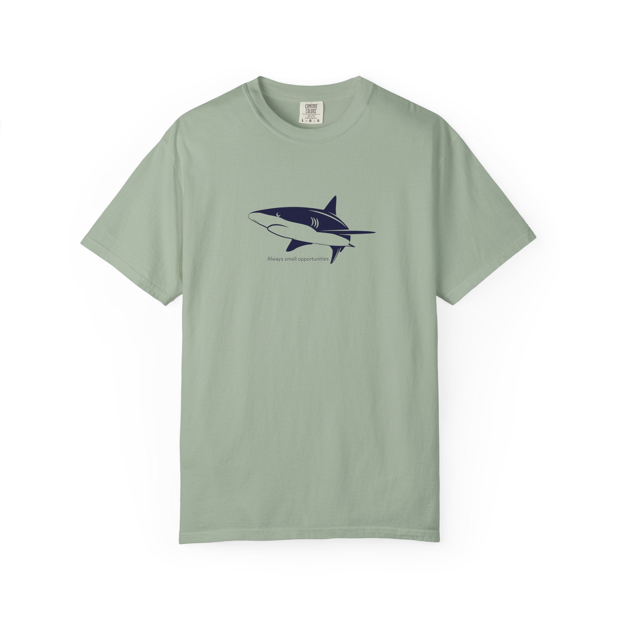 Shark Outline Tee — Minimalist Surf & Ocean Graphic T-Shirt