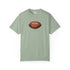 Green vintage leather football graphic t-shirt