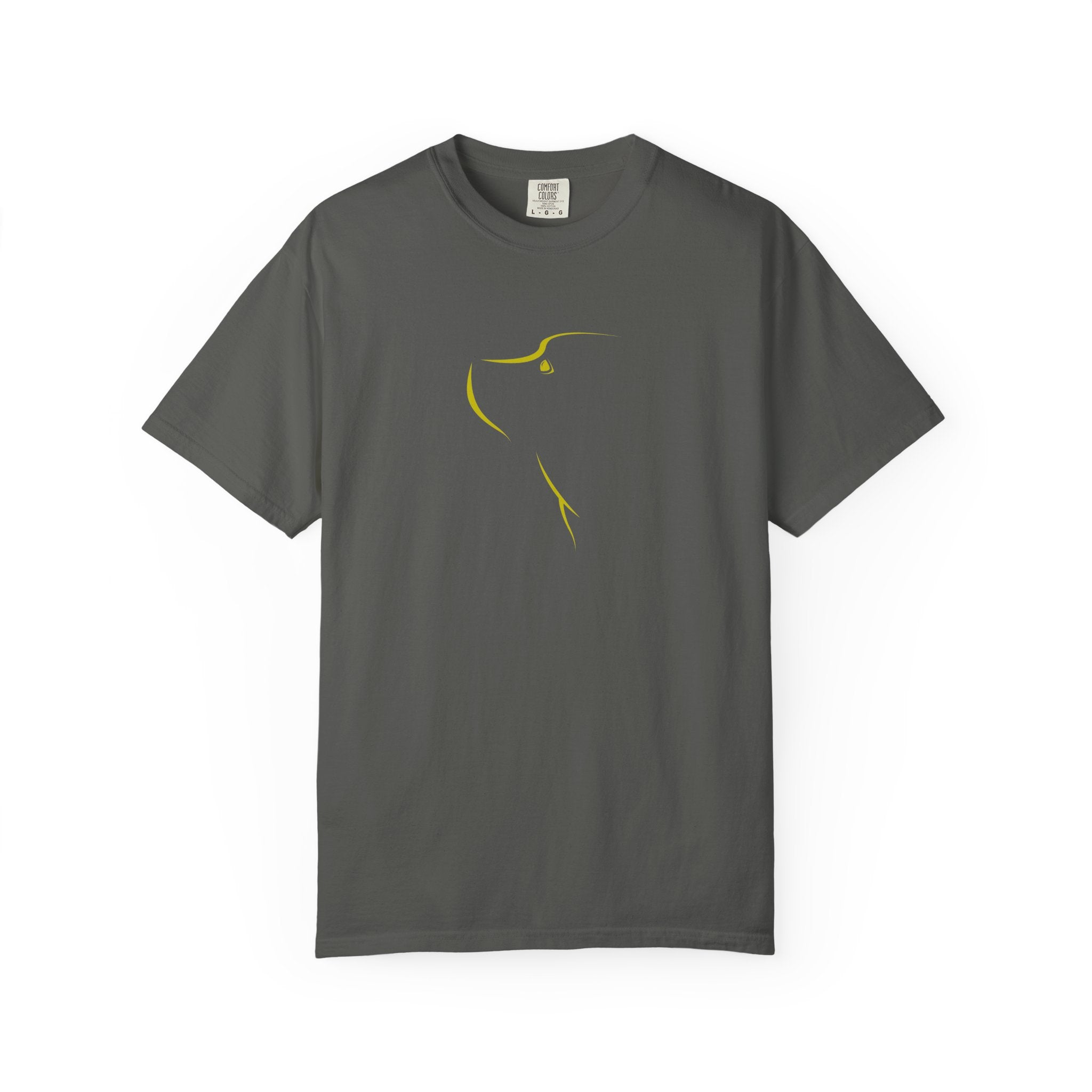 gray t shirt-doog outline