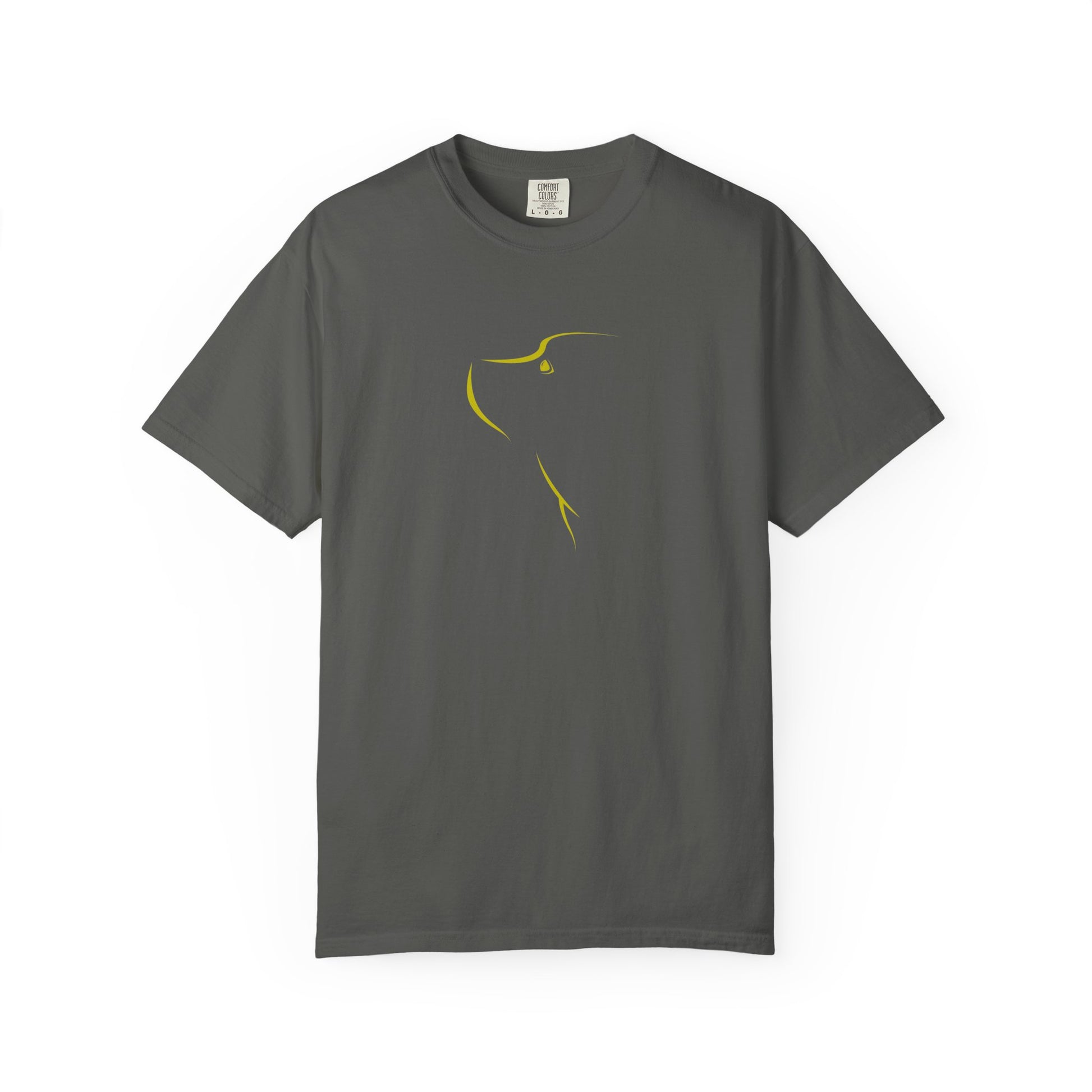 gray t shirt-doog outline