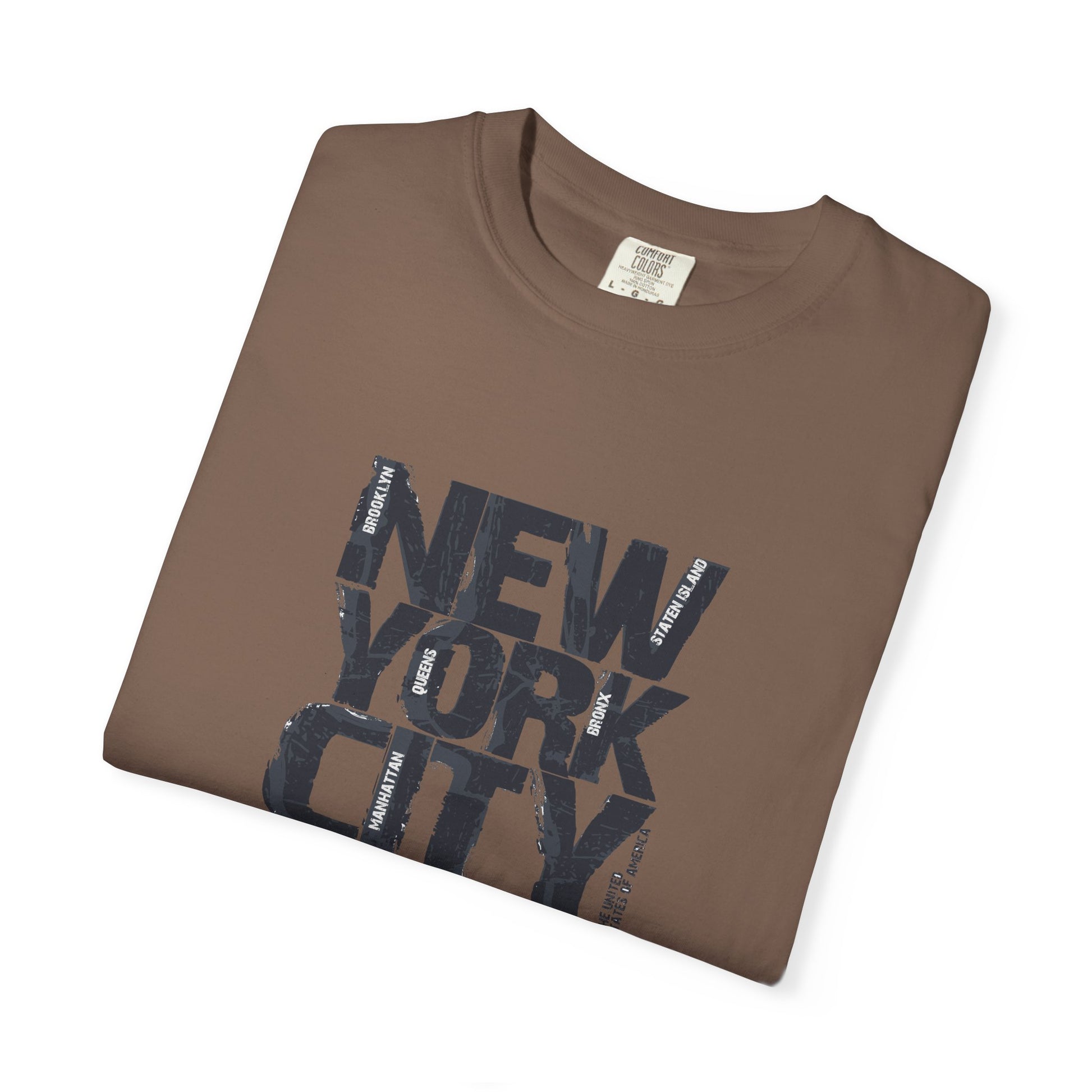 New York City Block Print T-Shirt — Vintage Urban Graphic Tee
