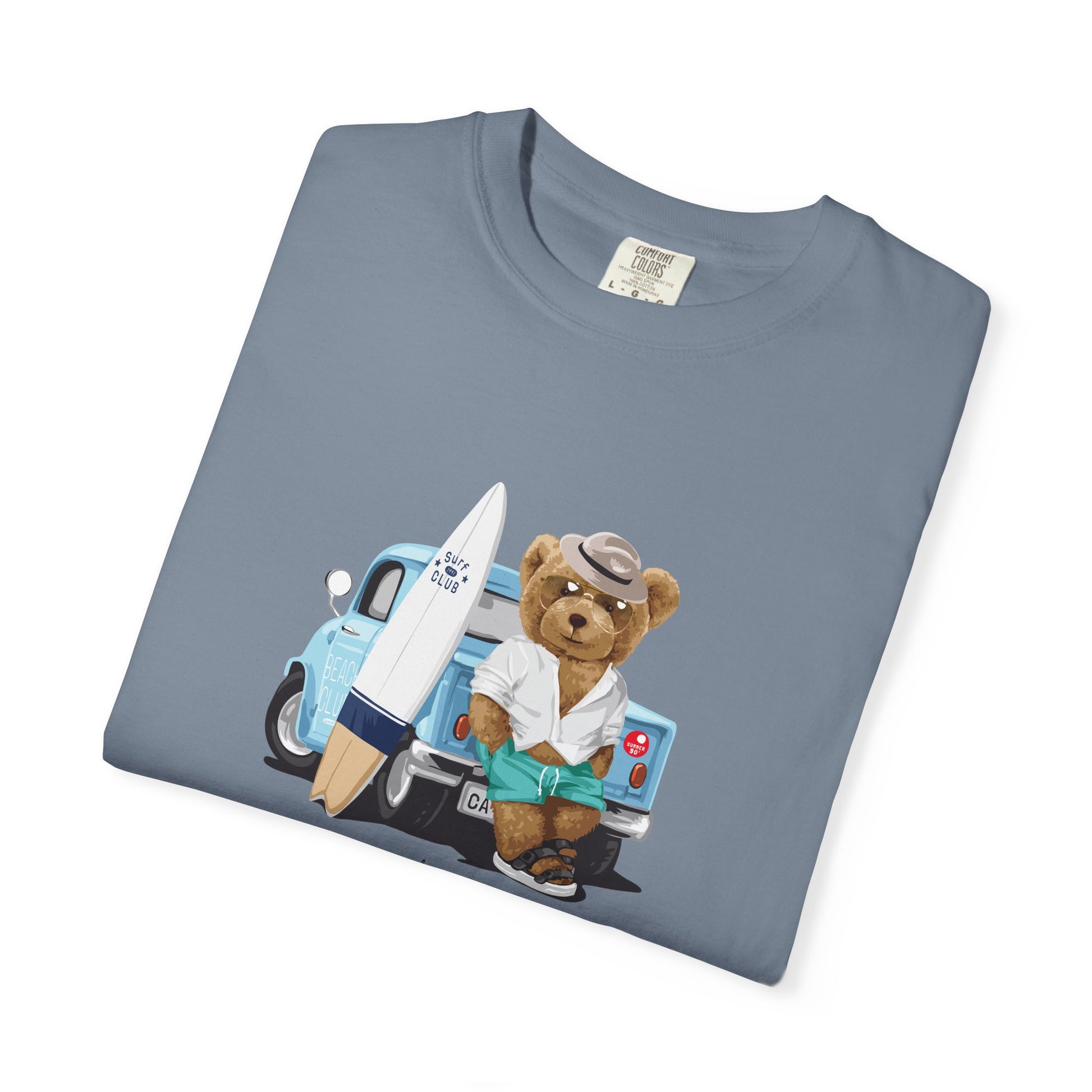 Bear Vacation Graphic T-Shirt — 'Holidays' Cute Teddy with Camper Lifestyle