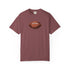 Maroon vintage leather football graphic t-shirt