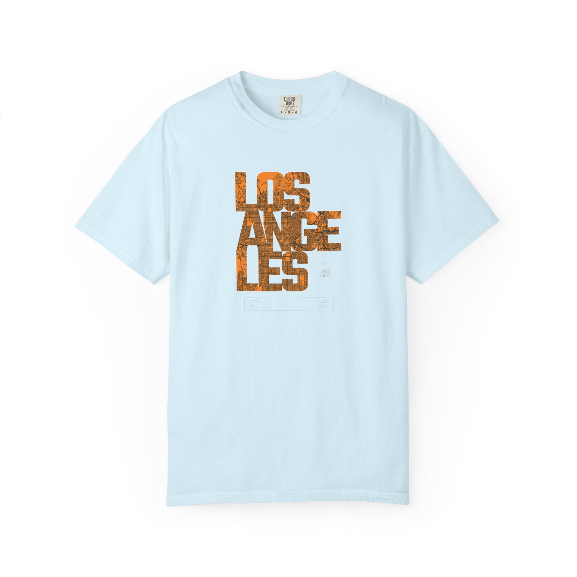 Los Angeles Text T-Shirt — Orange Sunset City Graphic Tee