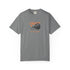 Gray t-shirt with 'California' graphic design on a white background