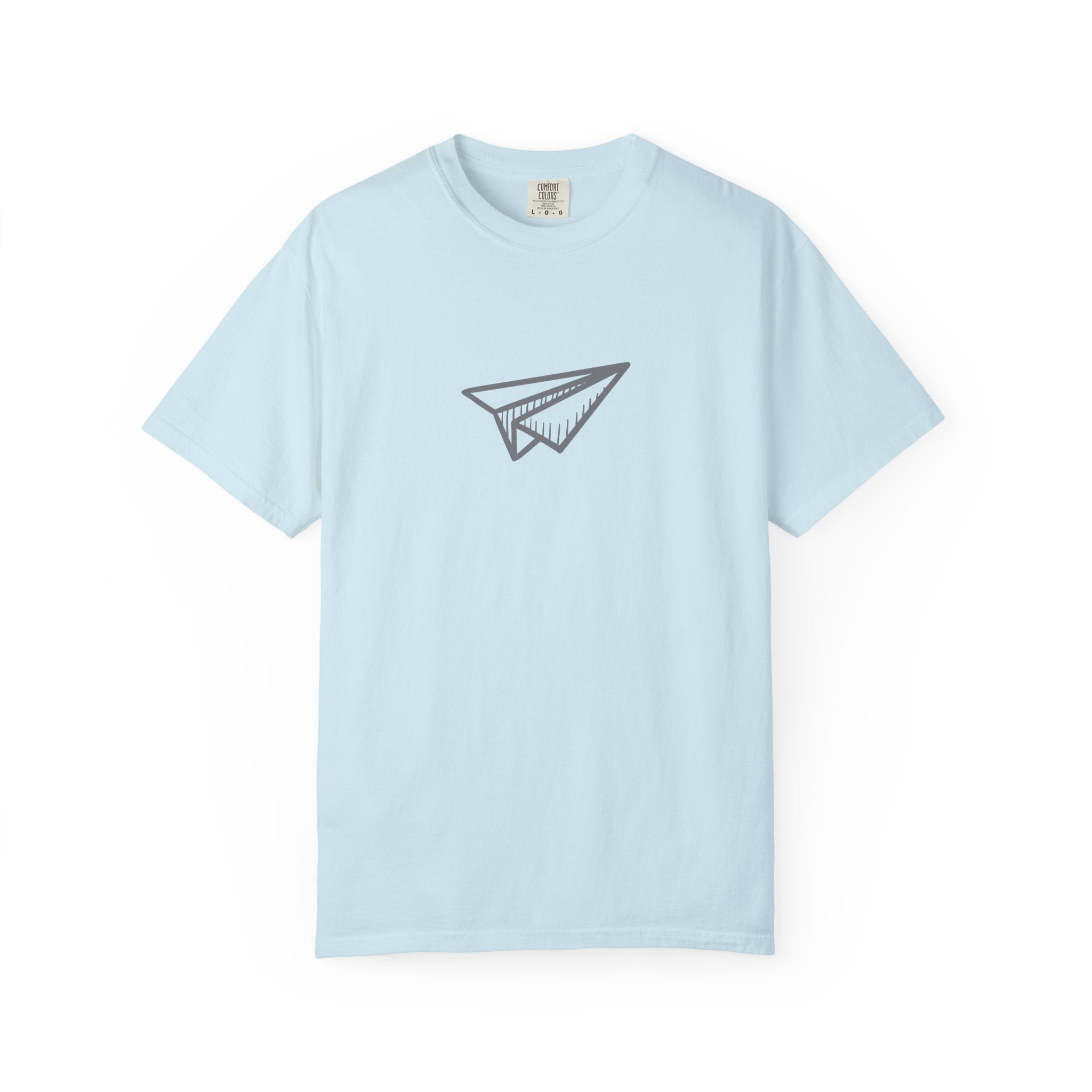 Paper Airplane Graphic T-Shirt — Minimalist Travel & Adventure Tee