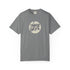 Gray t-shirt with 'New York' graphic on a white background