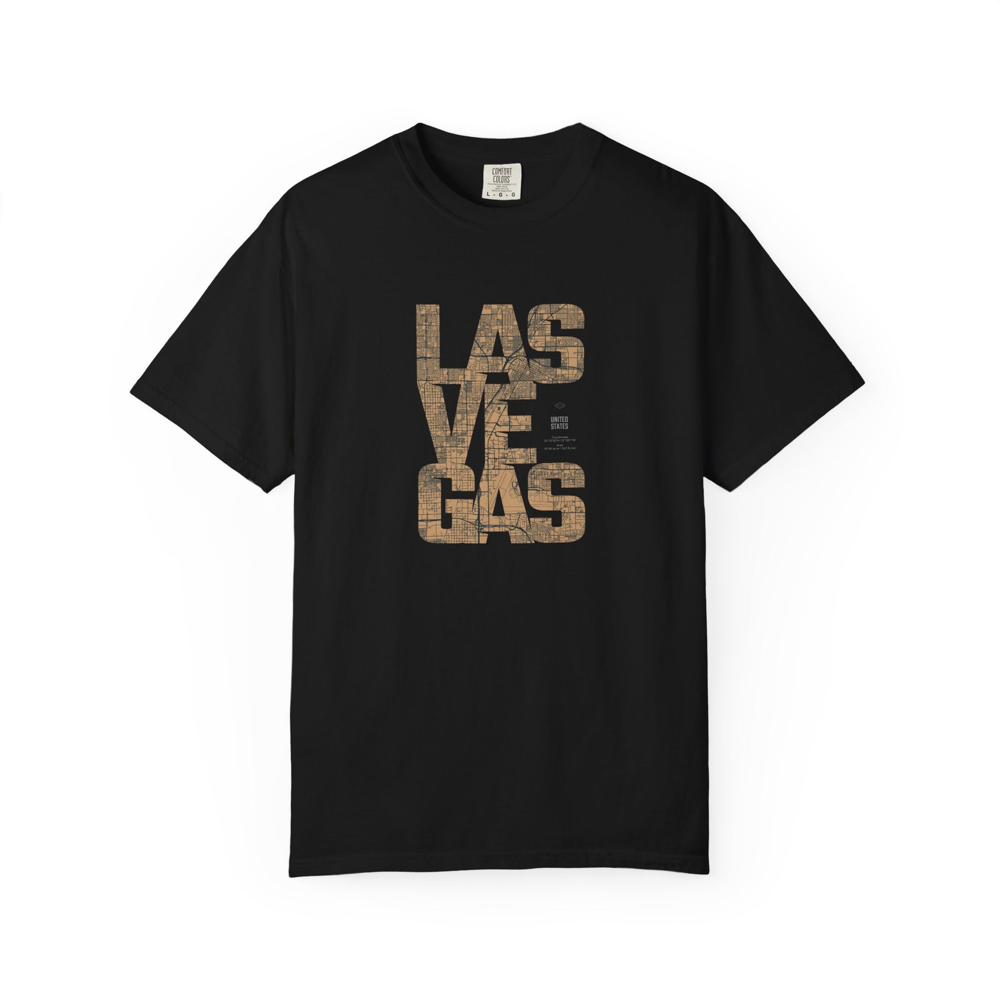 Las Vegas Rustic Text T-Shirt — Vintage Casino Travel Tee