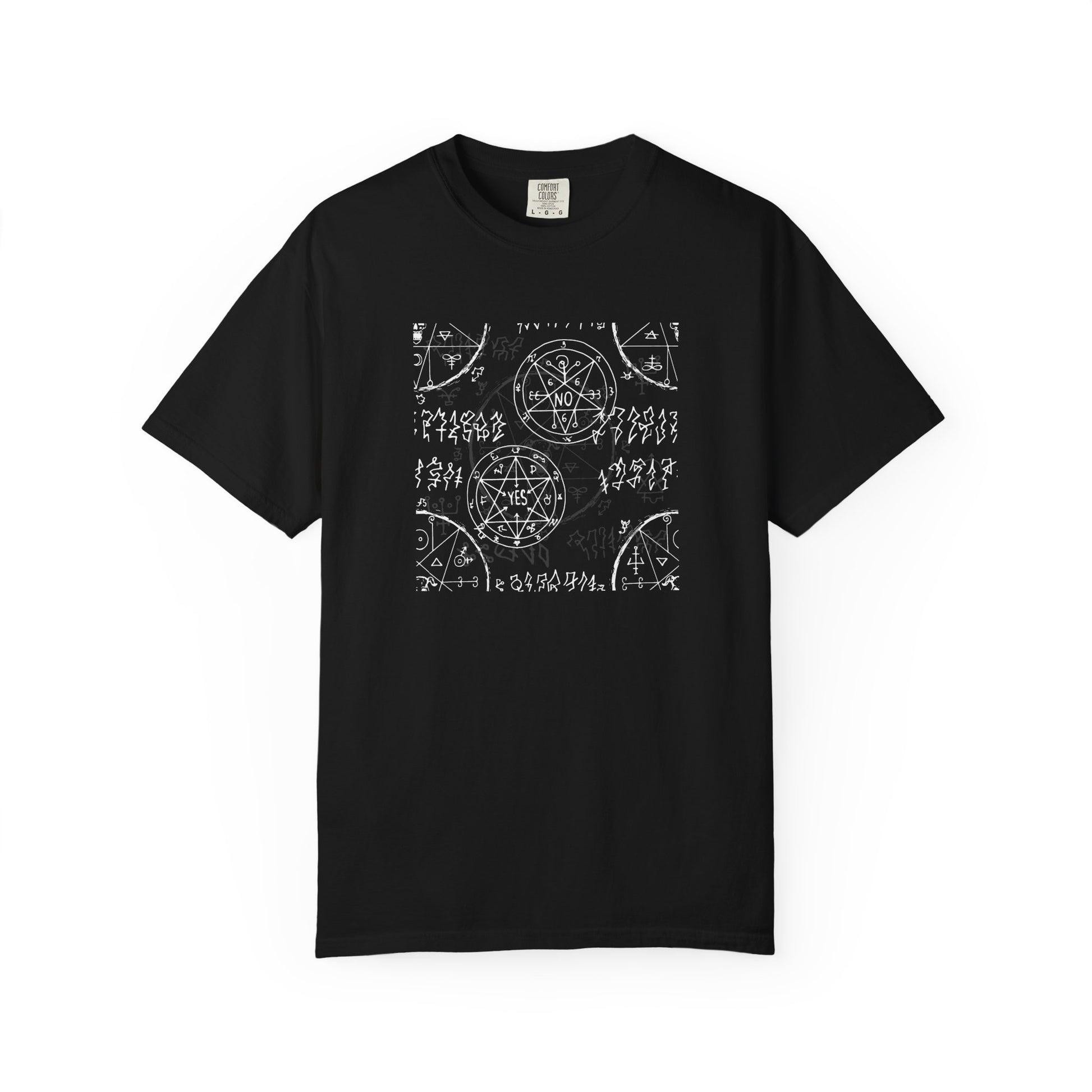 Black t-shirt with 'Not a Hero Clothing Co' logo on a white background