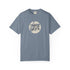 Blue t-shirt with 'New York' graphic on a white background